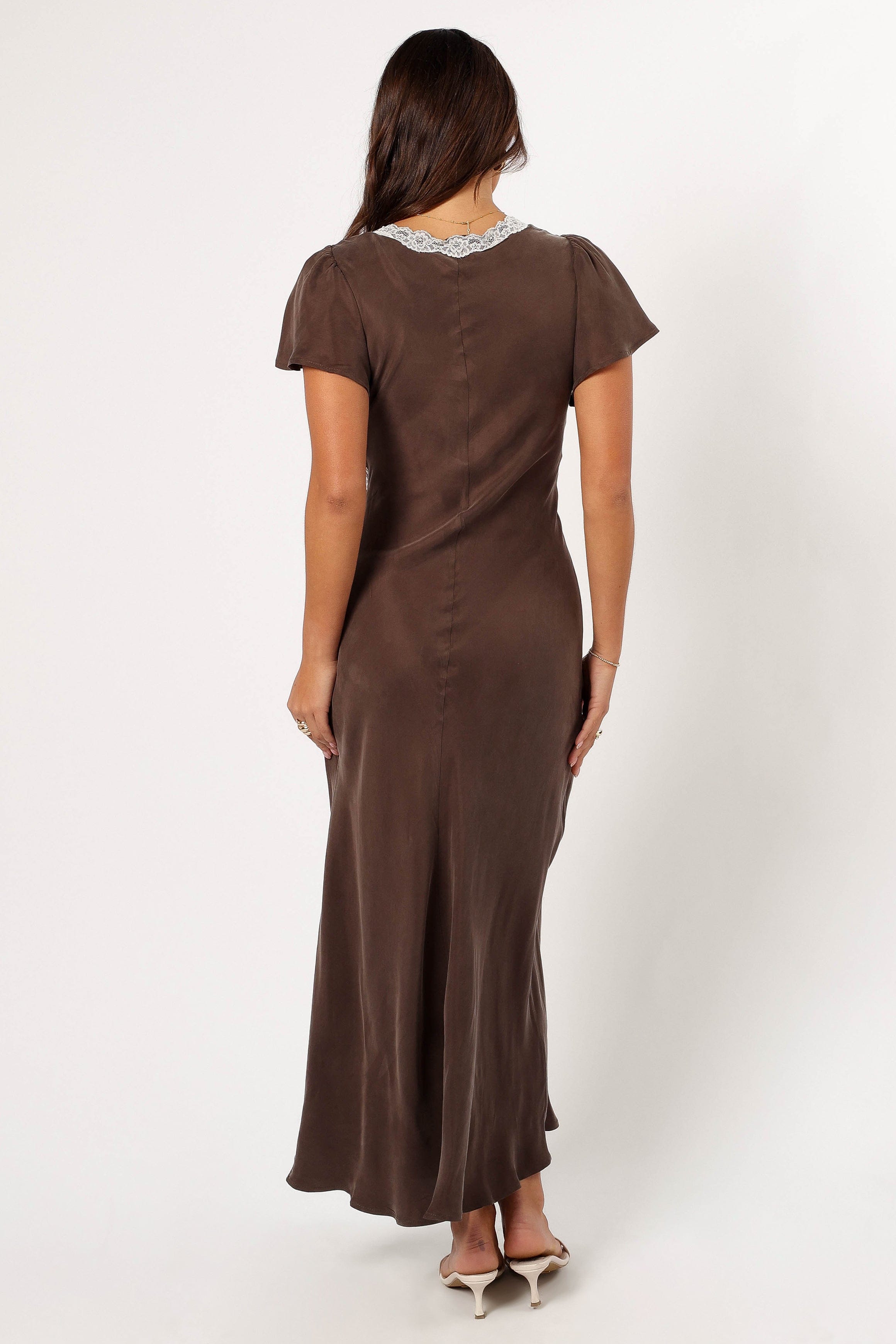 Petal and Pup USA DRESSES Kathryn Midi Dress - Warm Grey