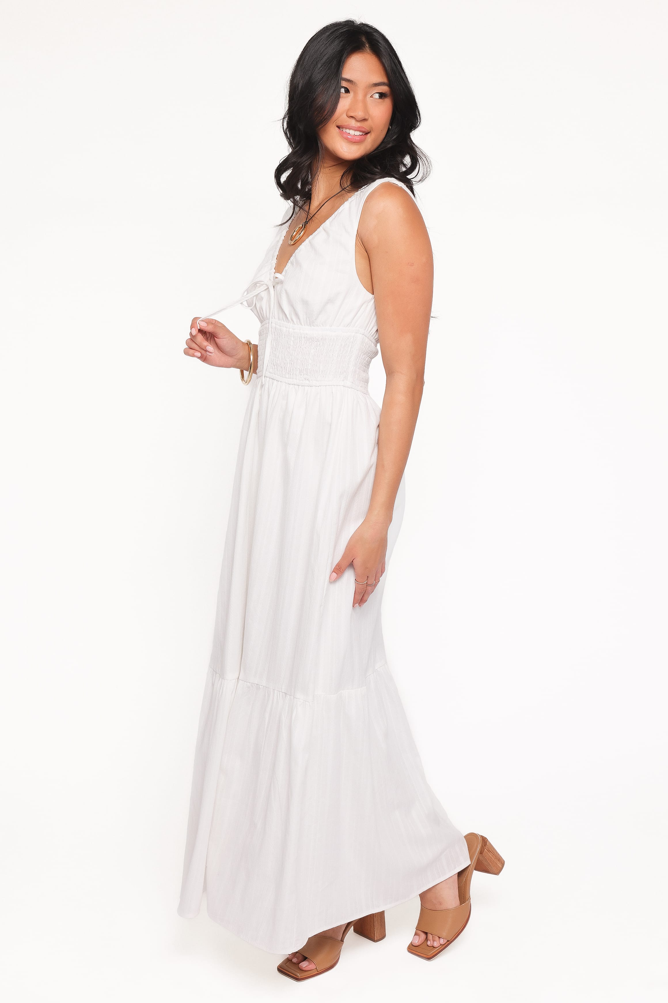 Petal and Pup USA DRESSES Kayden Maxi Dress - White