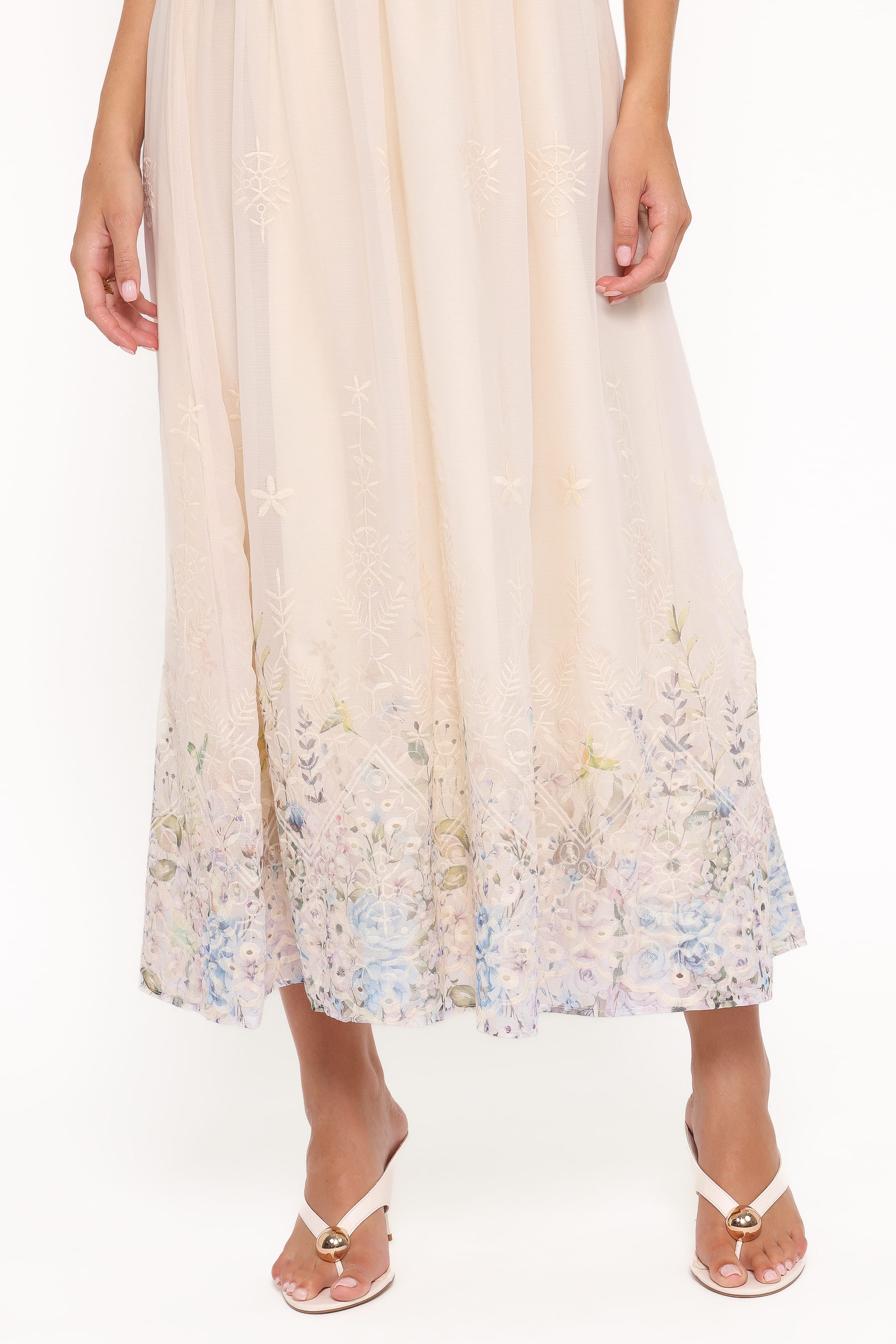 Petal and Pup USA DRESSES Kayt Strapless Dress - Embroidered Floral