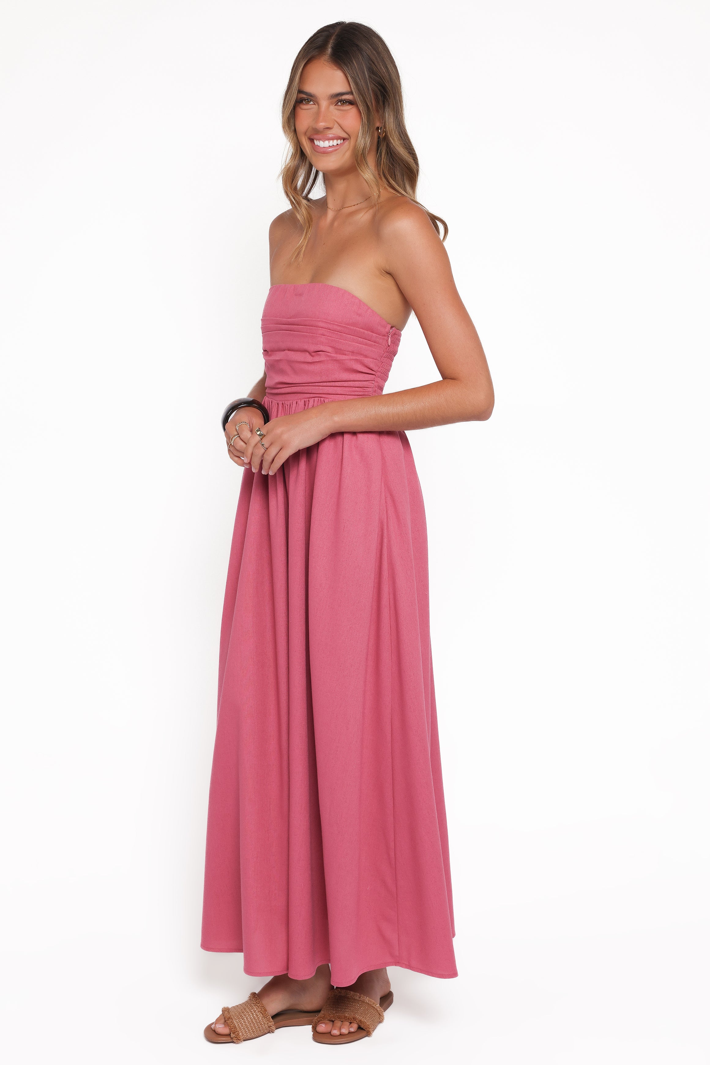 Petal and Pup USA DRESSES Kayt Strapless Dress - Petal Pink
