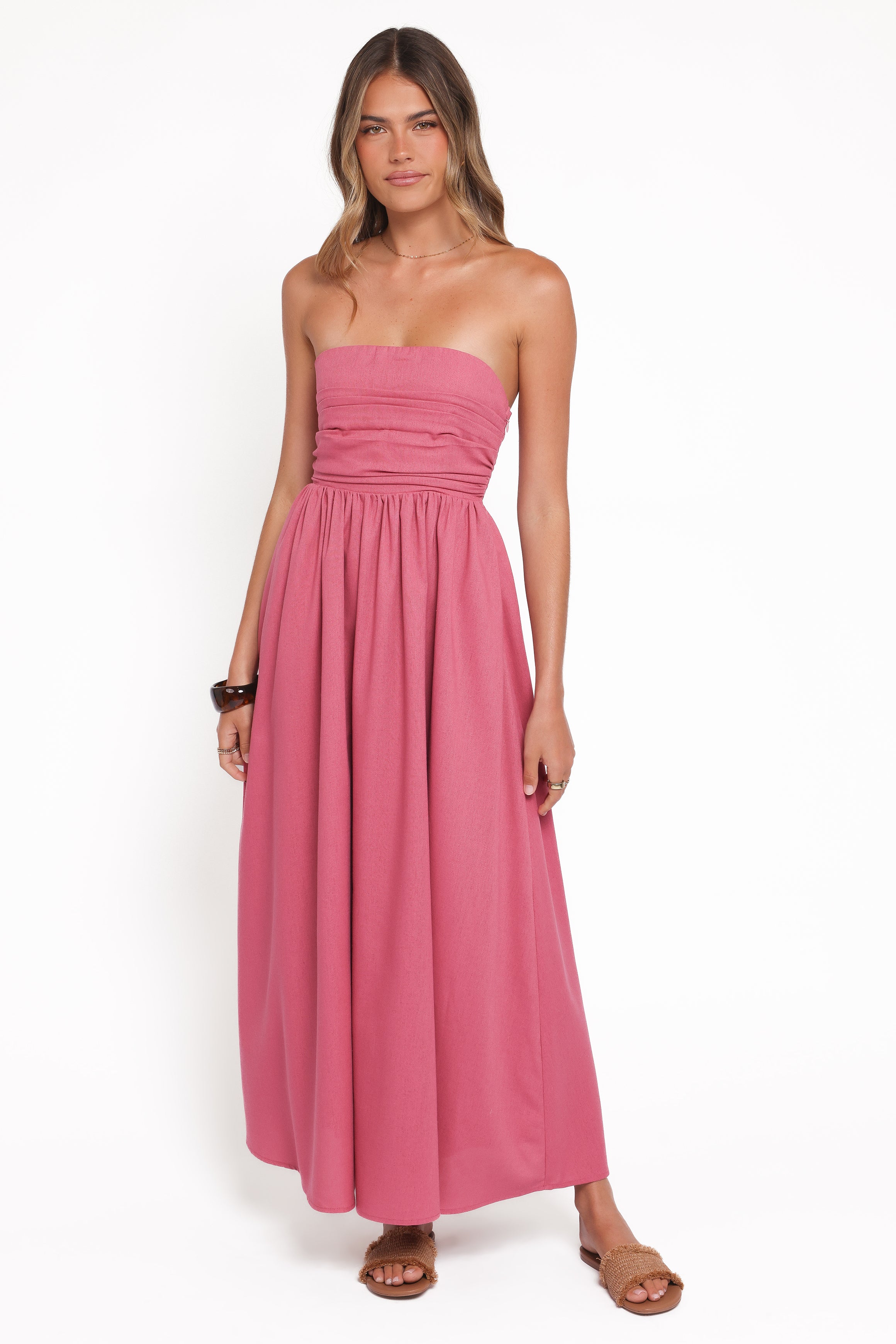 Petal and Pup USA DRESSES Kayt Strapless Dress - Petal Pink