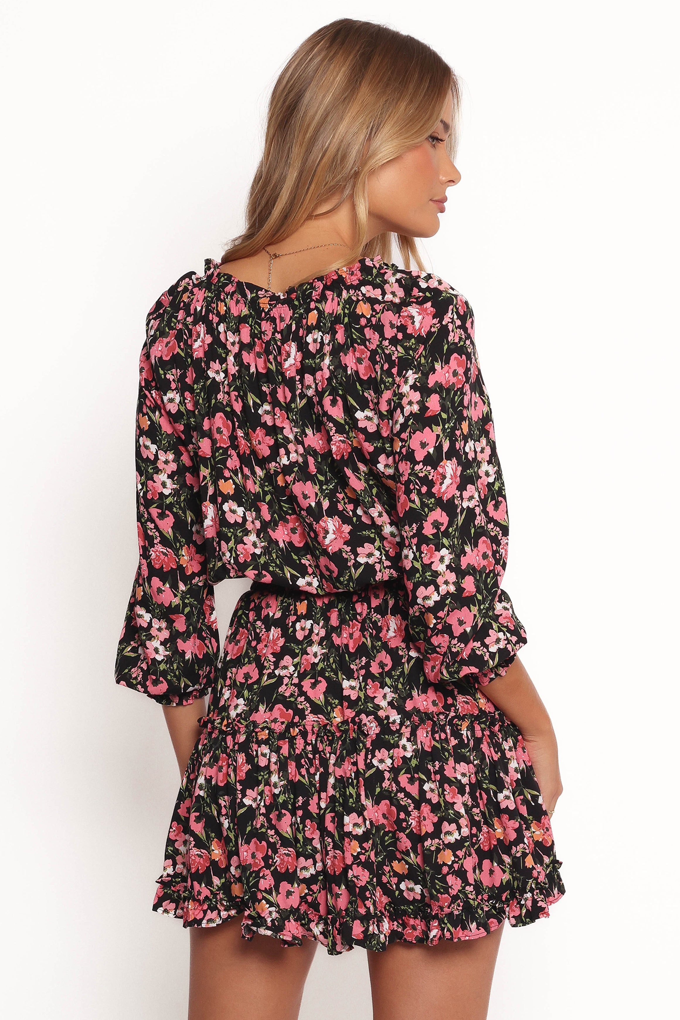 Petal and Pup USA DRESSES Kealan Dress - Black Floral