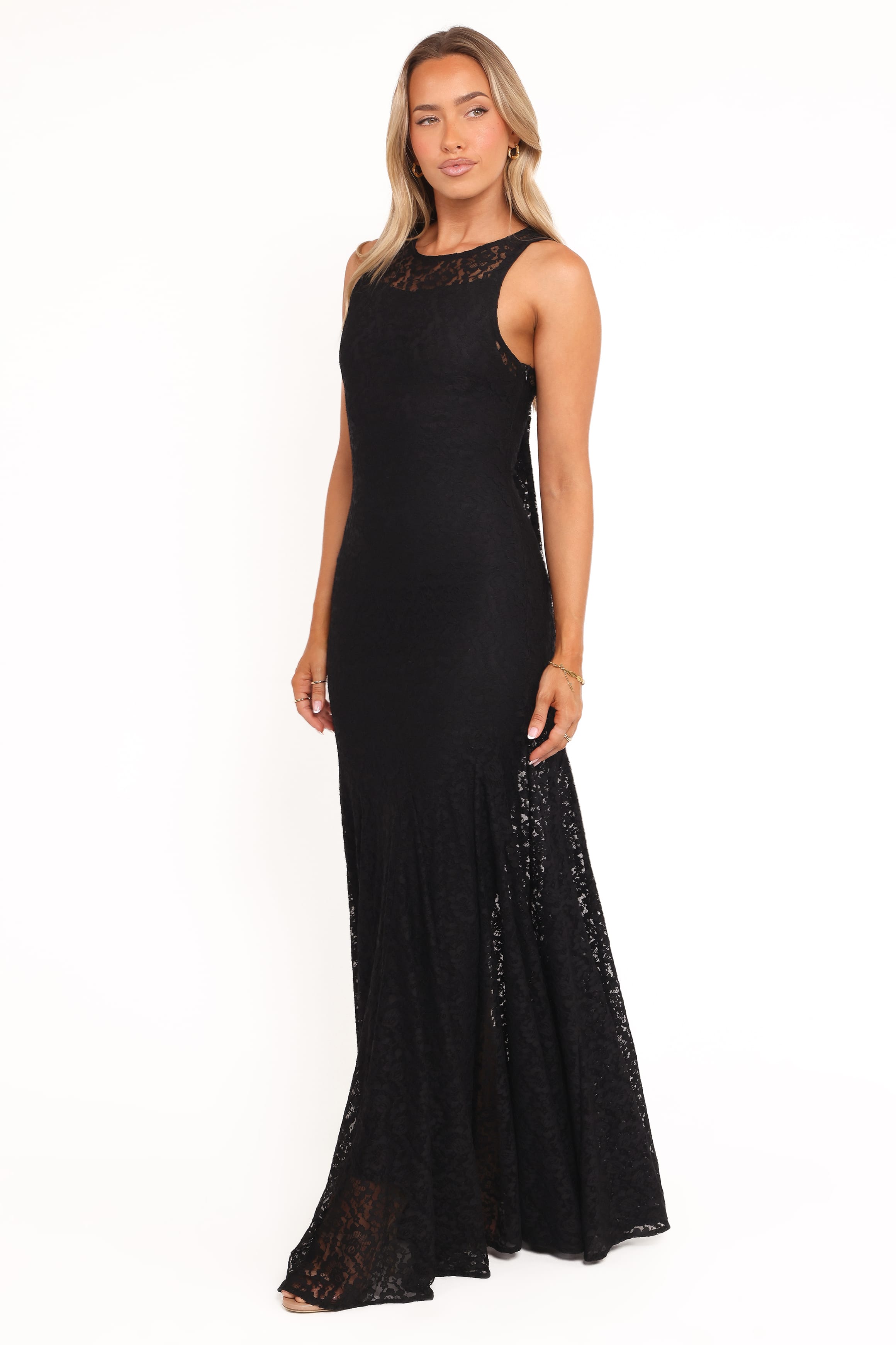Petal and Pup USA DRESSES Keani Maxi Dress - Black Lace