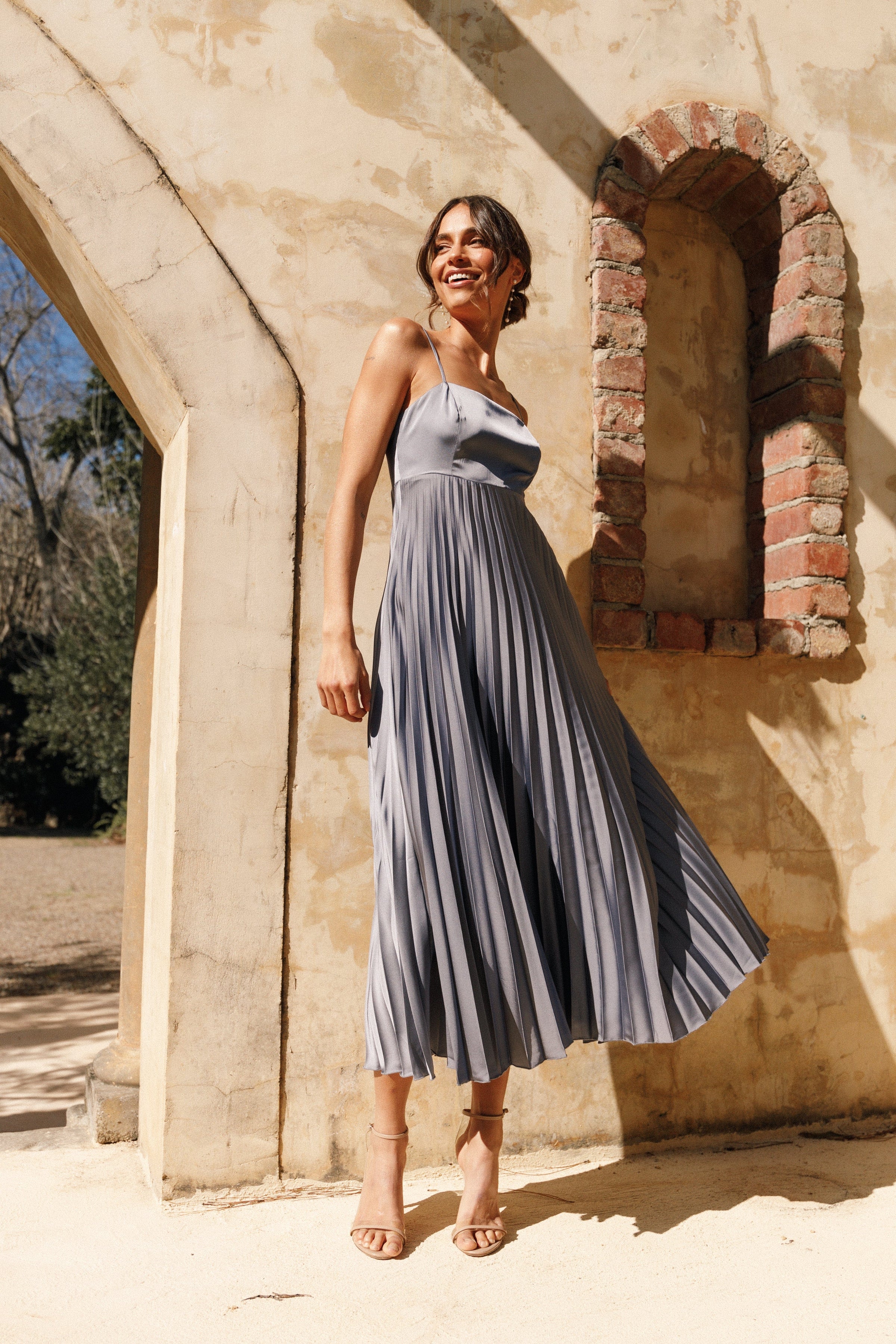 Petal and Pup USA DRESSES Keegan Maxi Dress - Steel Gray