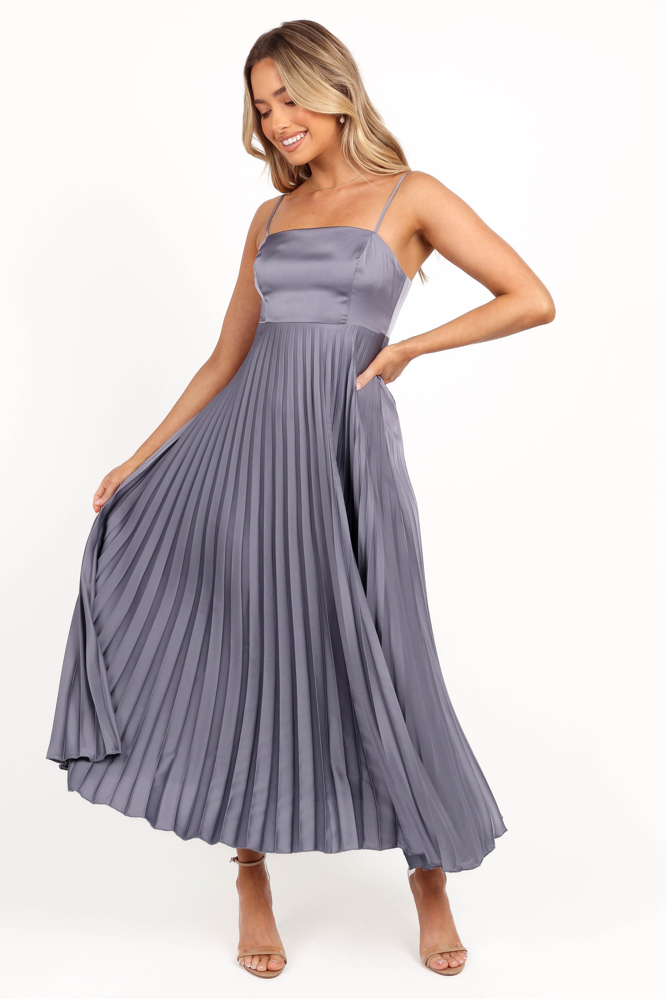 Petal and Pup USA DRESSES Keegan Maxi Dress - Steel Gray