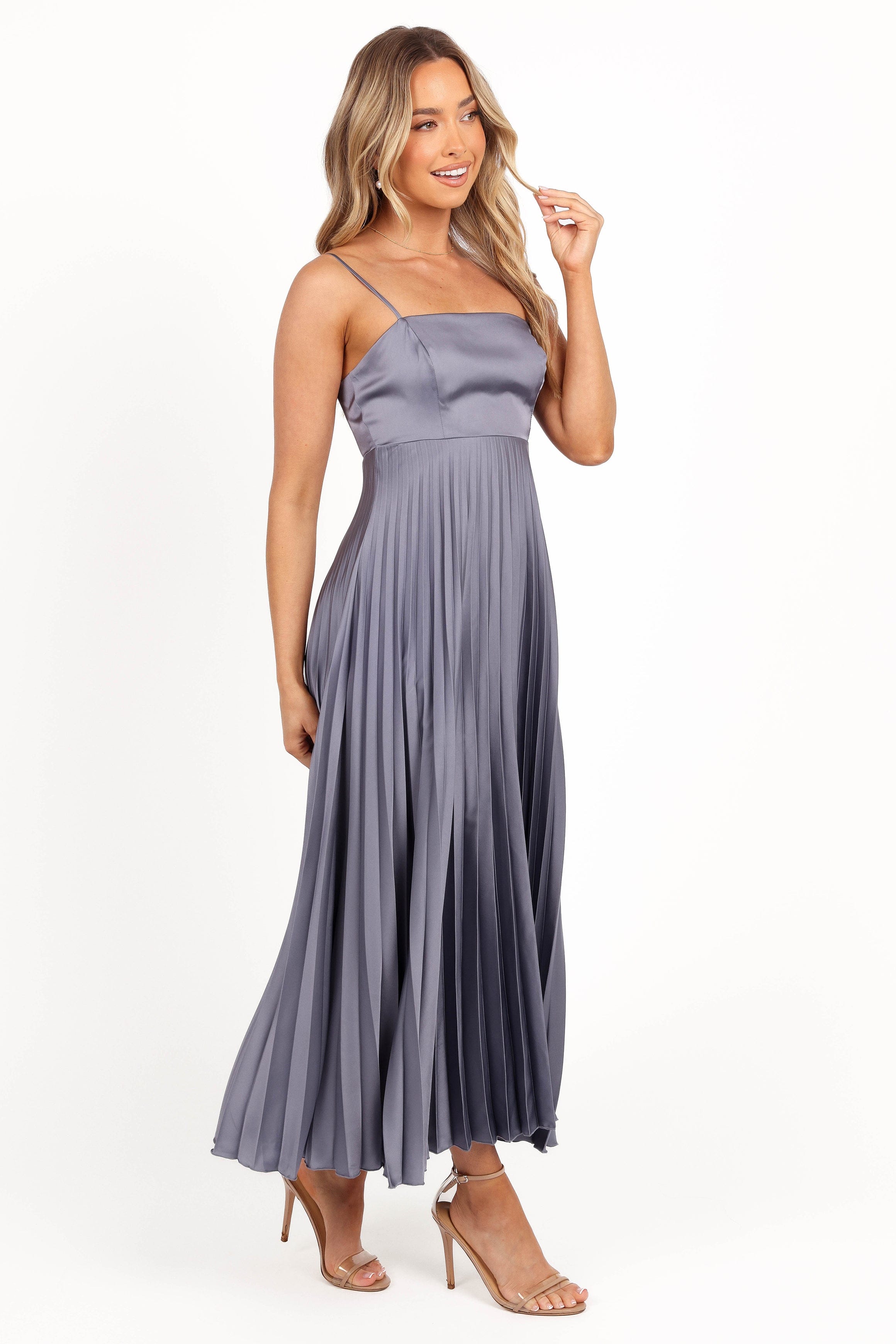 Petal and Pup USA DRESSES Keegan Maxi Dress - Steel Gray