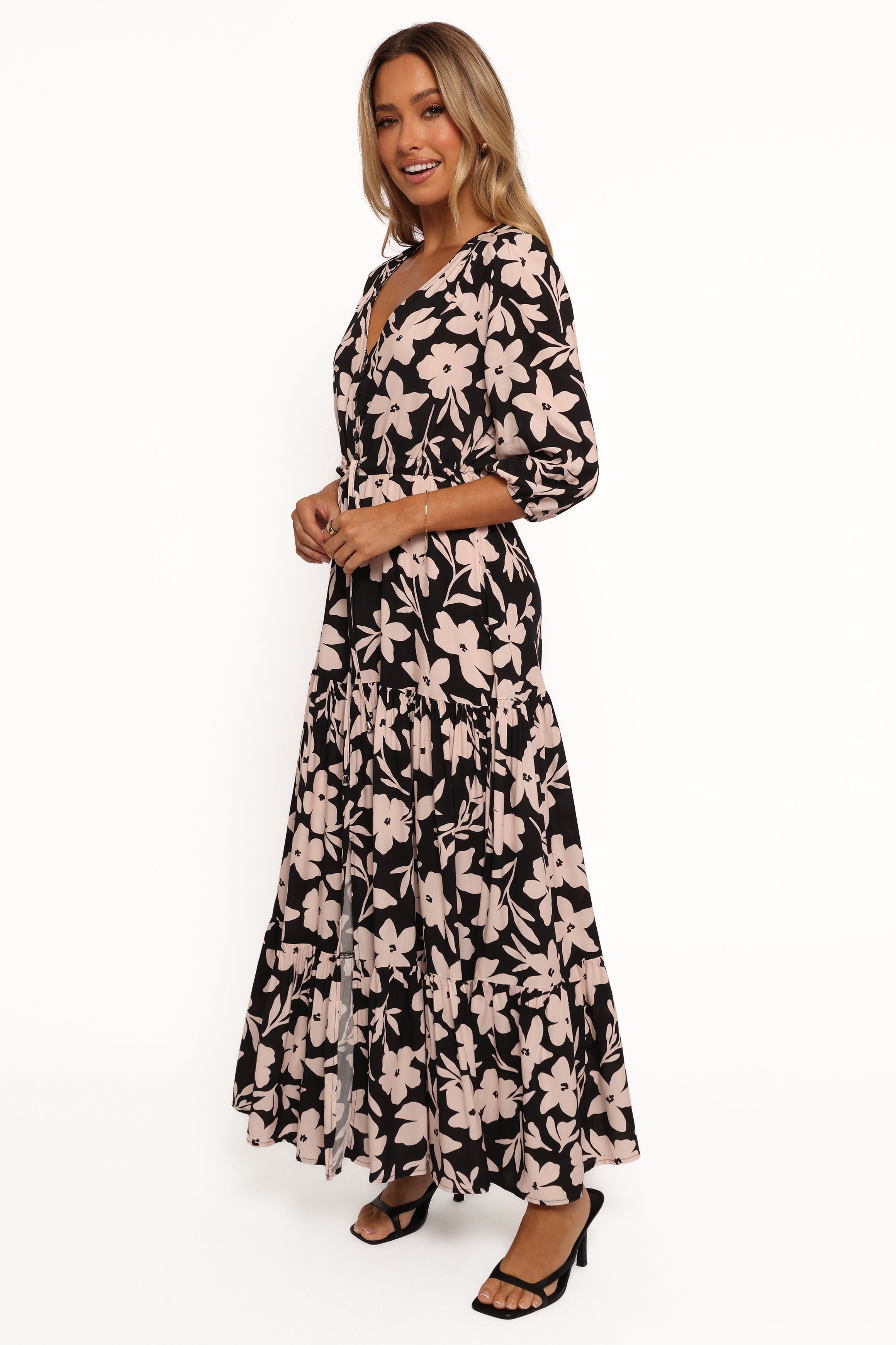 Petal and Pup USA DRESSES Kelda Dress - Black Augusta Print