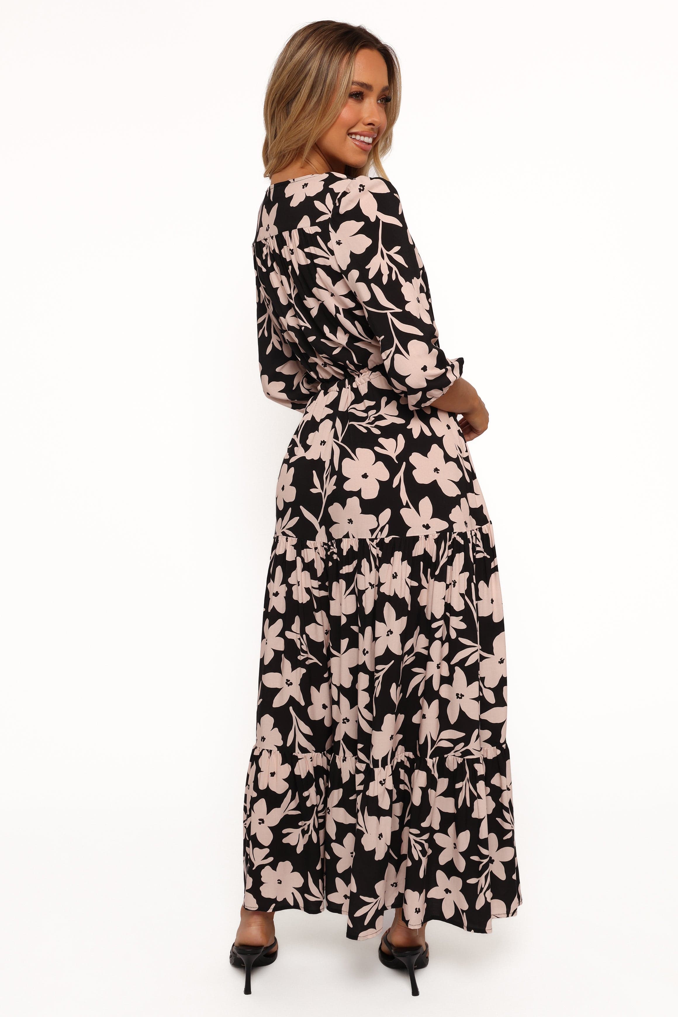 Petal and Pup USA DRESSES Kelda Dress - Black Augusta Print