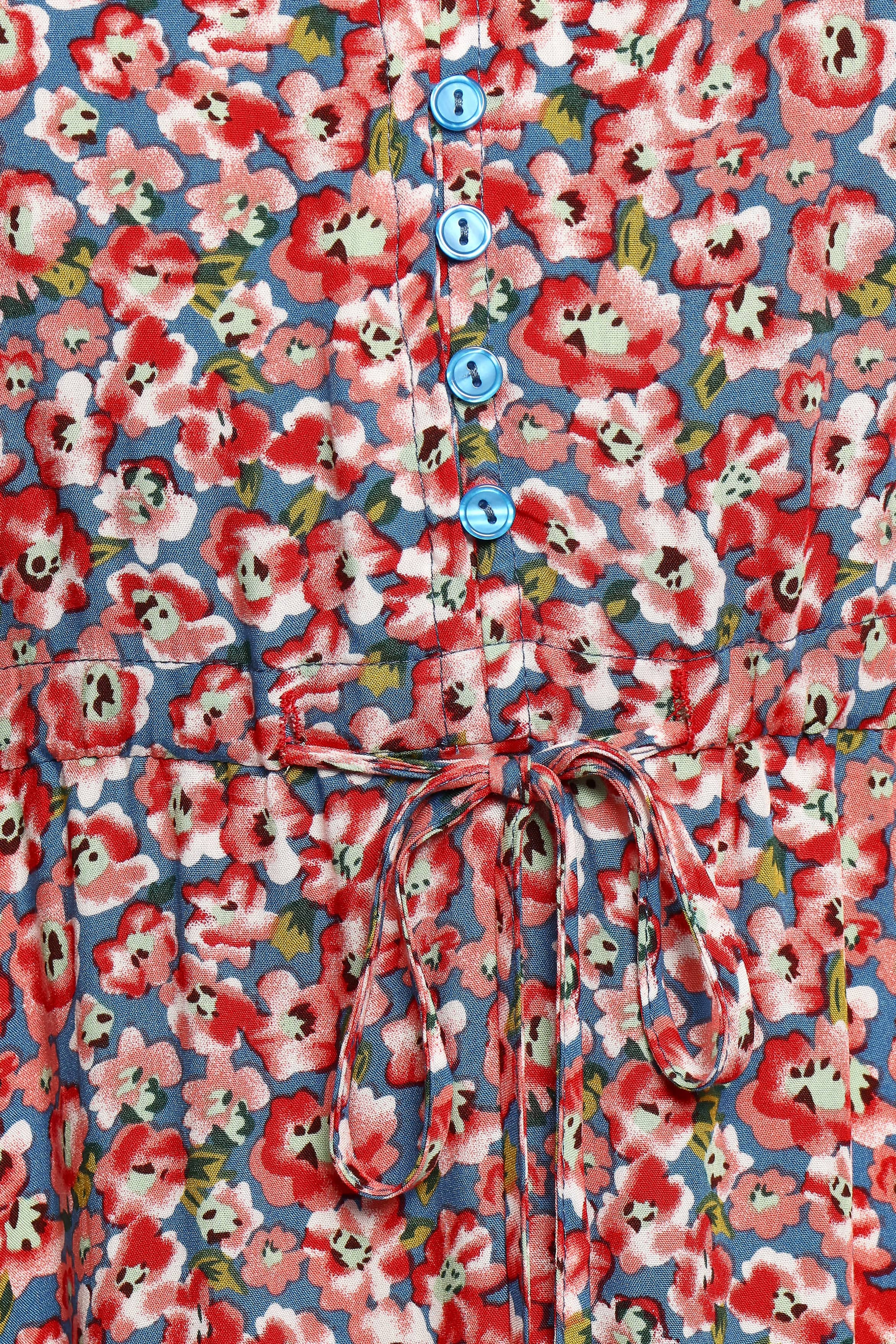 Petal and Pup USA DRESSES Kelda Dress - Blue Ditsy Floral (Hold for Rack)