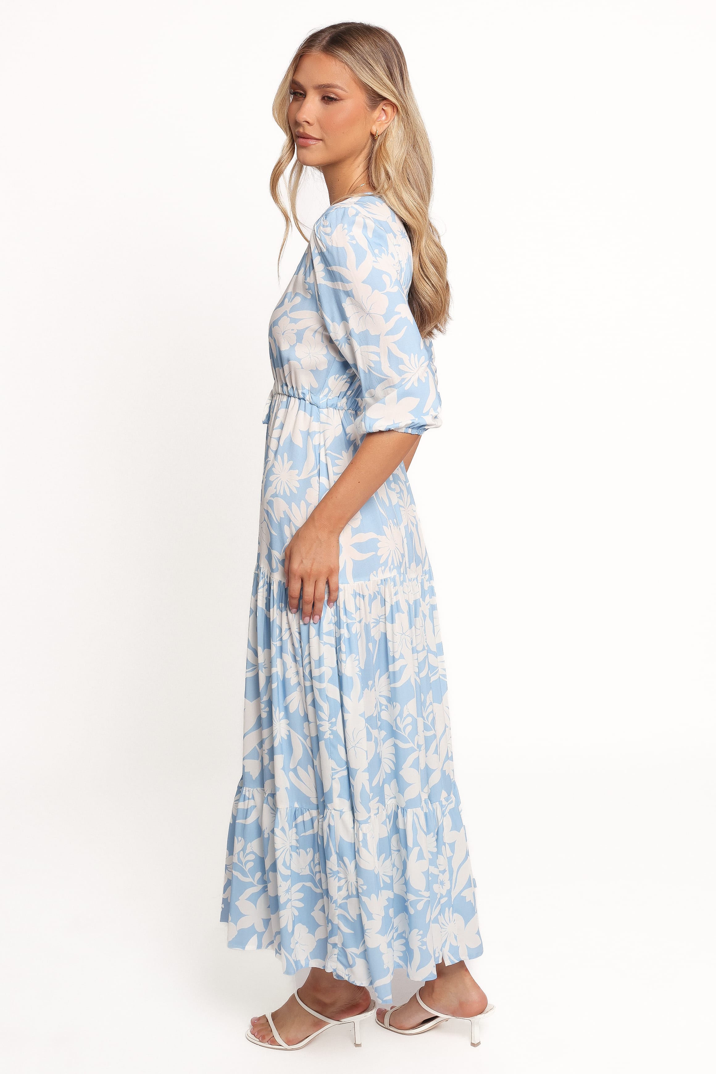 Petal and Pup USA DRESSES Kelda Dress - Blue Floral