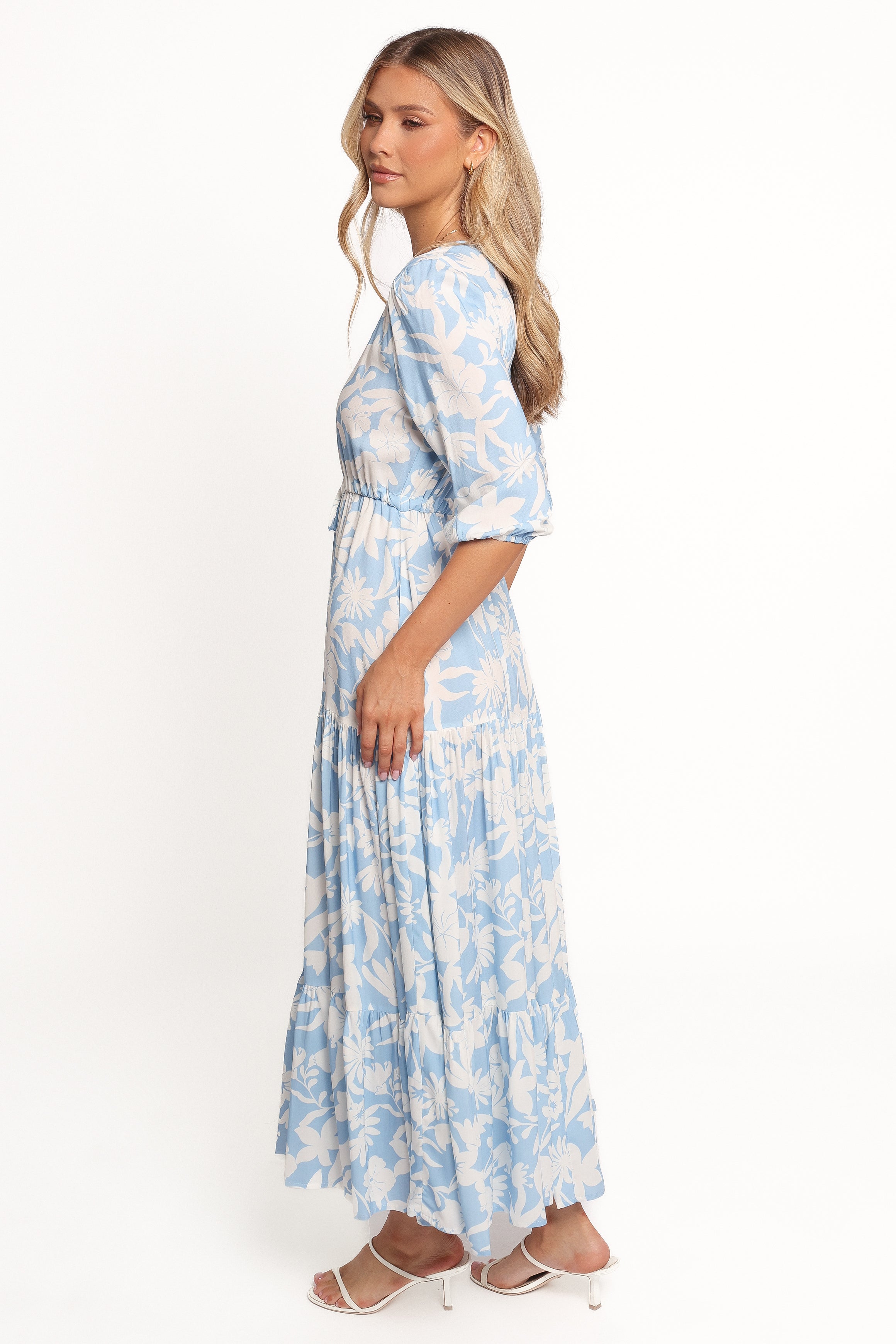 Petal and Pup USA DRESSES Kelda Dress - Blue Floral