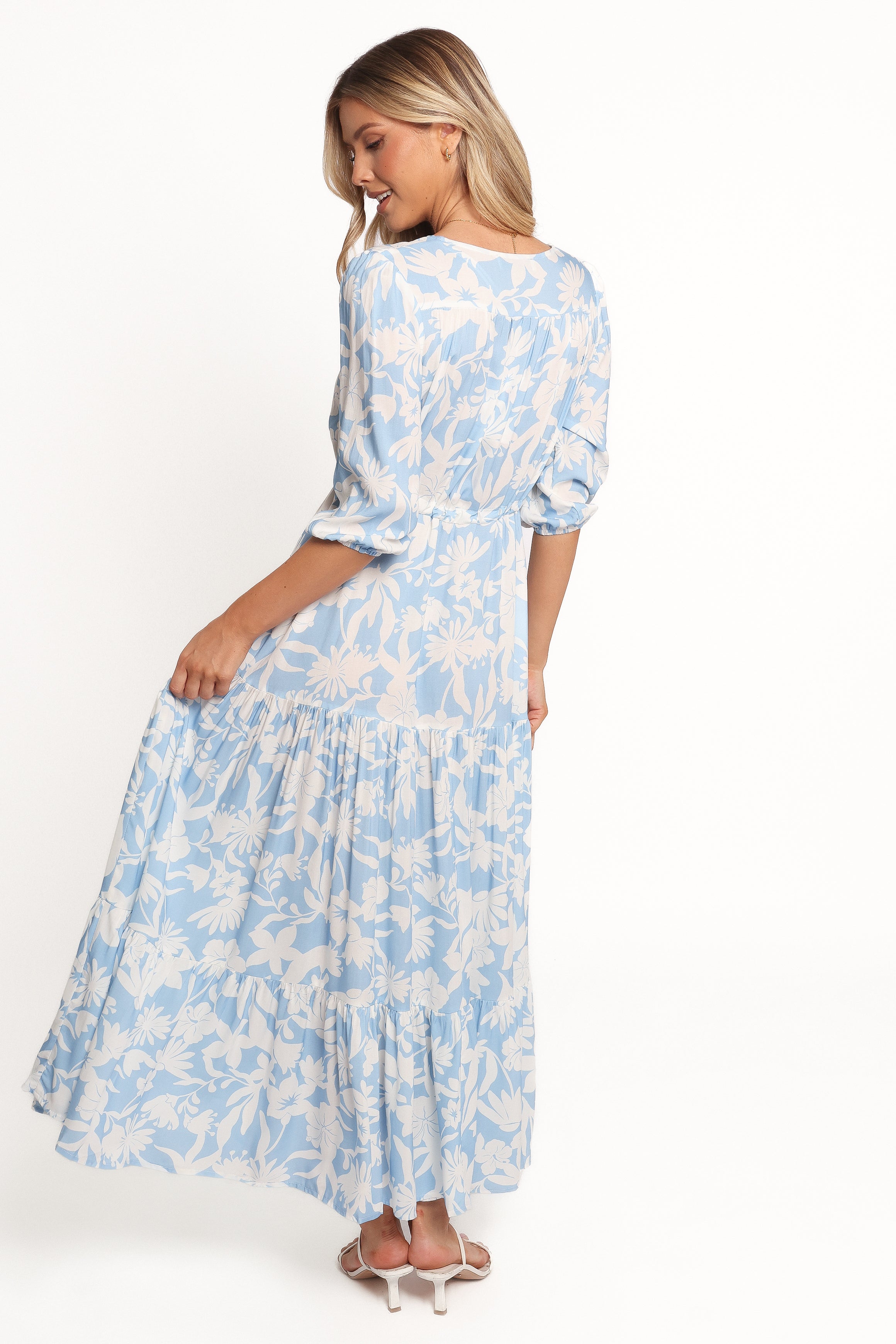 Petal and Pup USA DRESSES Kelda Dress - Blue Floral