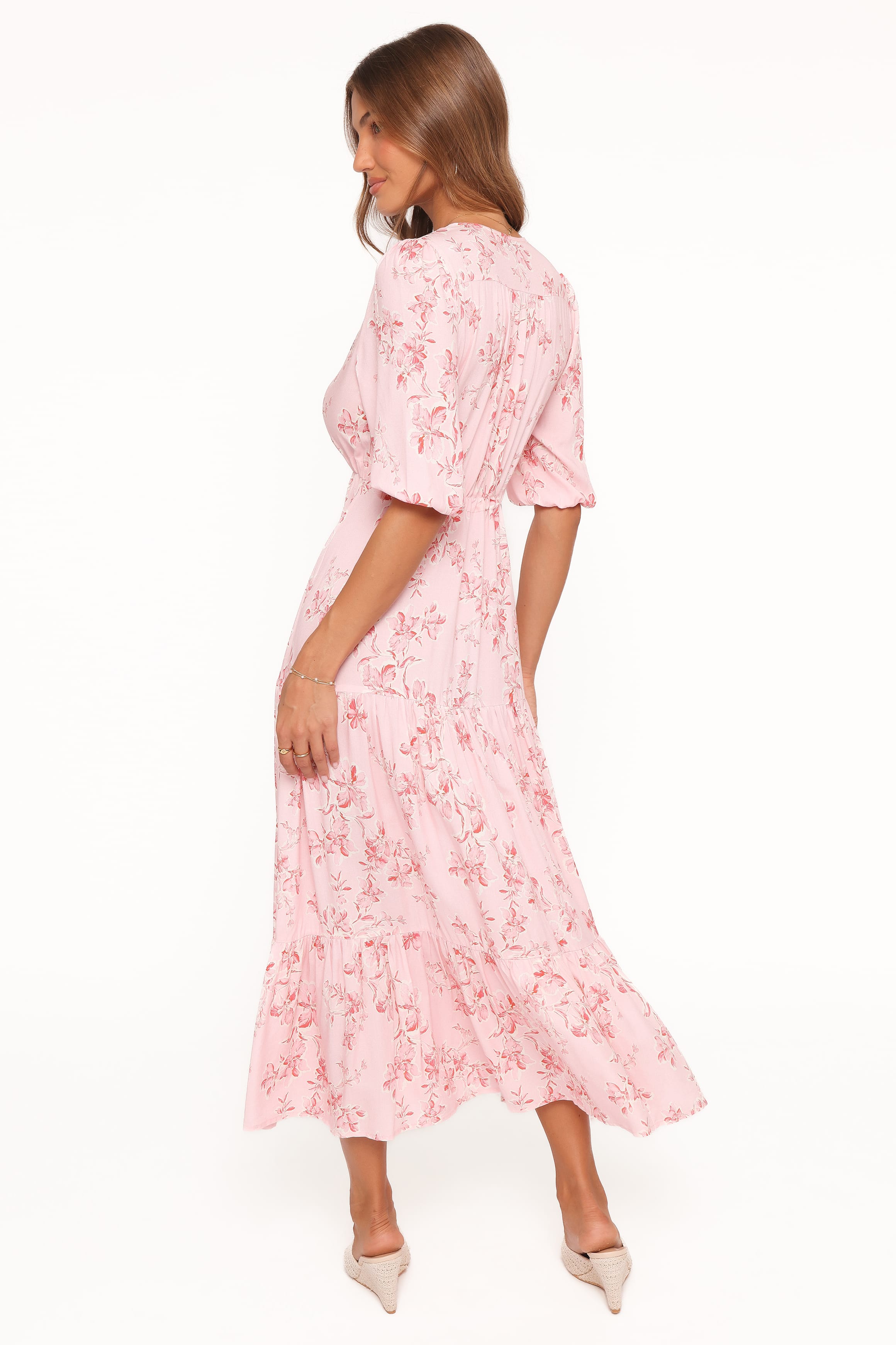 Petal and Pup USA DRESSES Kelda Dress - Rose Pink Floral