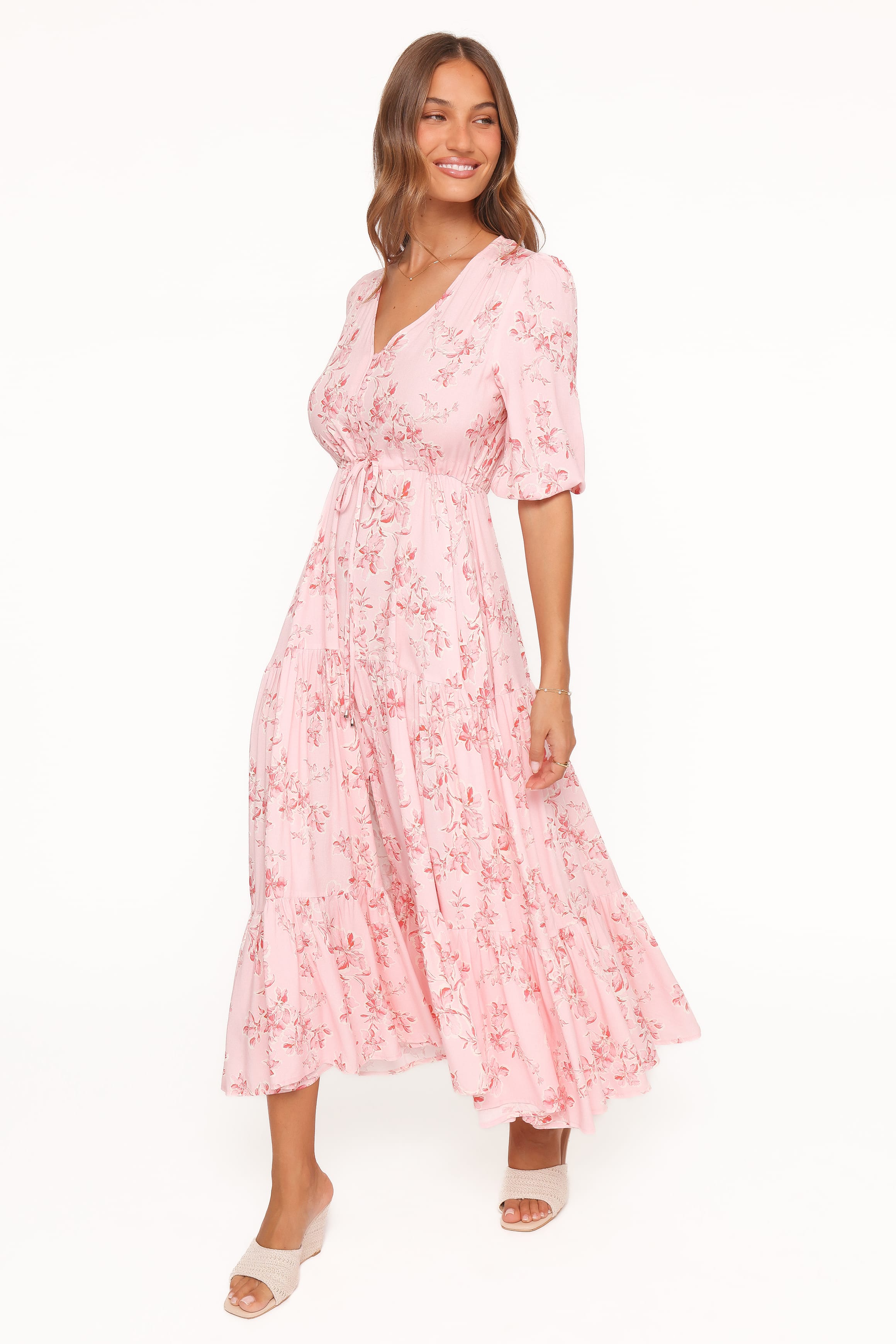 Petal and Pup USA DRESSES Kelda Dress - Rose Pink Floral