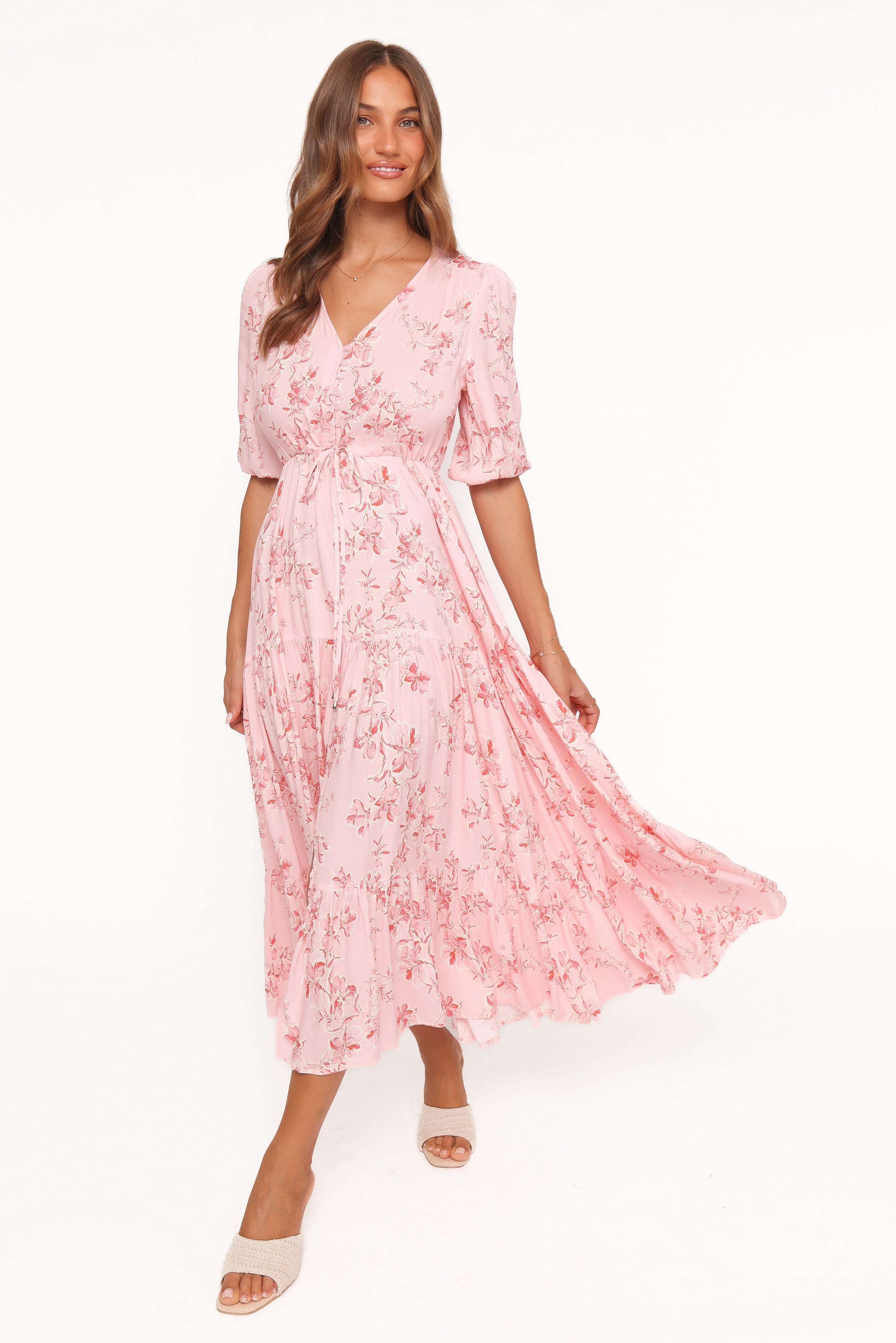 Petal and Pup USA DRESSES Kelda Dress - Rose Pink Floral