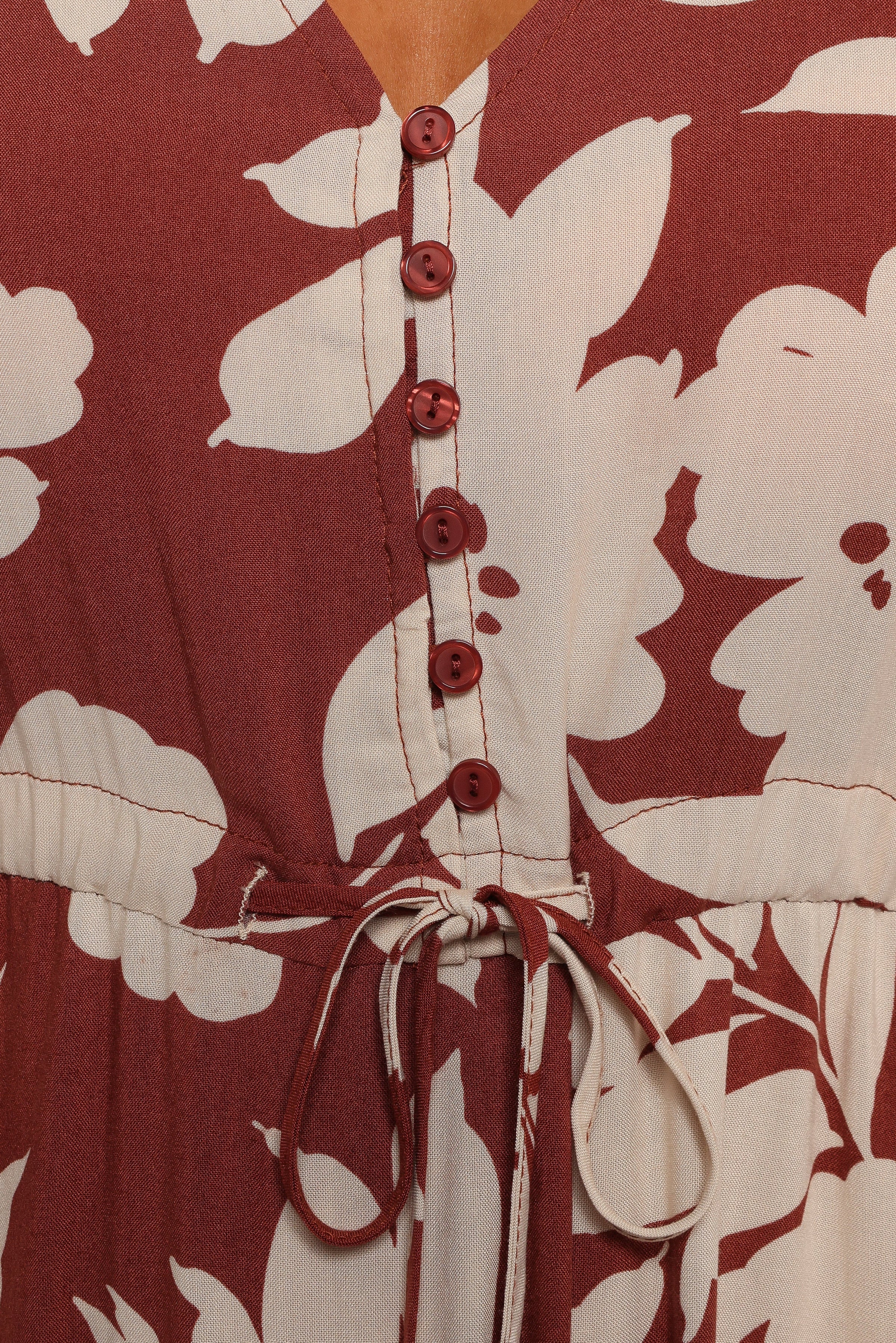 Petal and Pup USA DRESSES Kelda Dress - Rust Floral