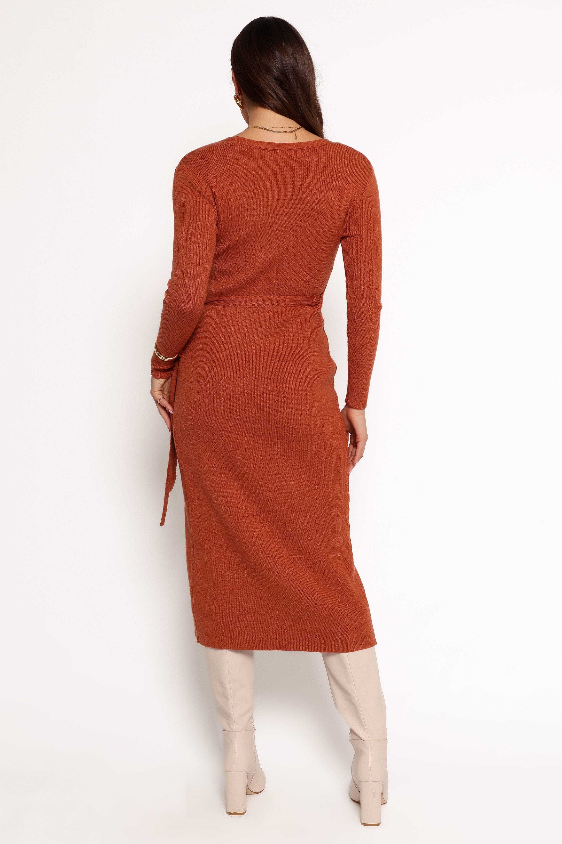 Petal and Pup USA DRESSES Kellan Wrap Midi Dress - Bronze