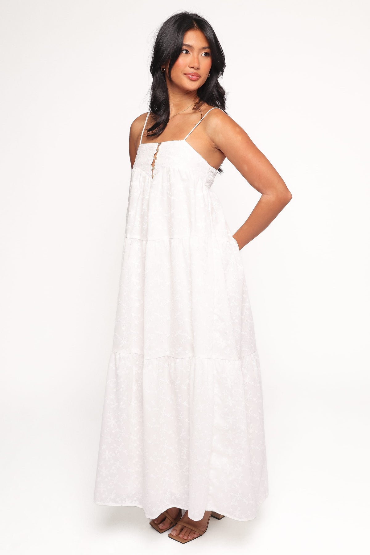 Petal and Pup USA DRESSES Kendal Maxi Dress - White (Hold for Rack)