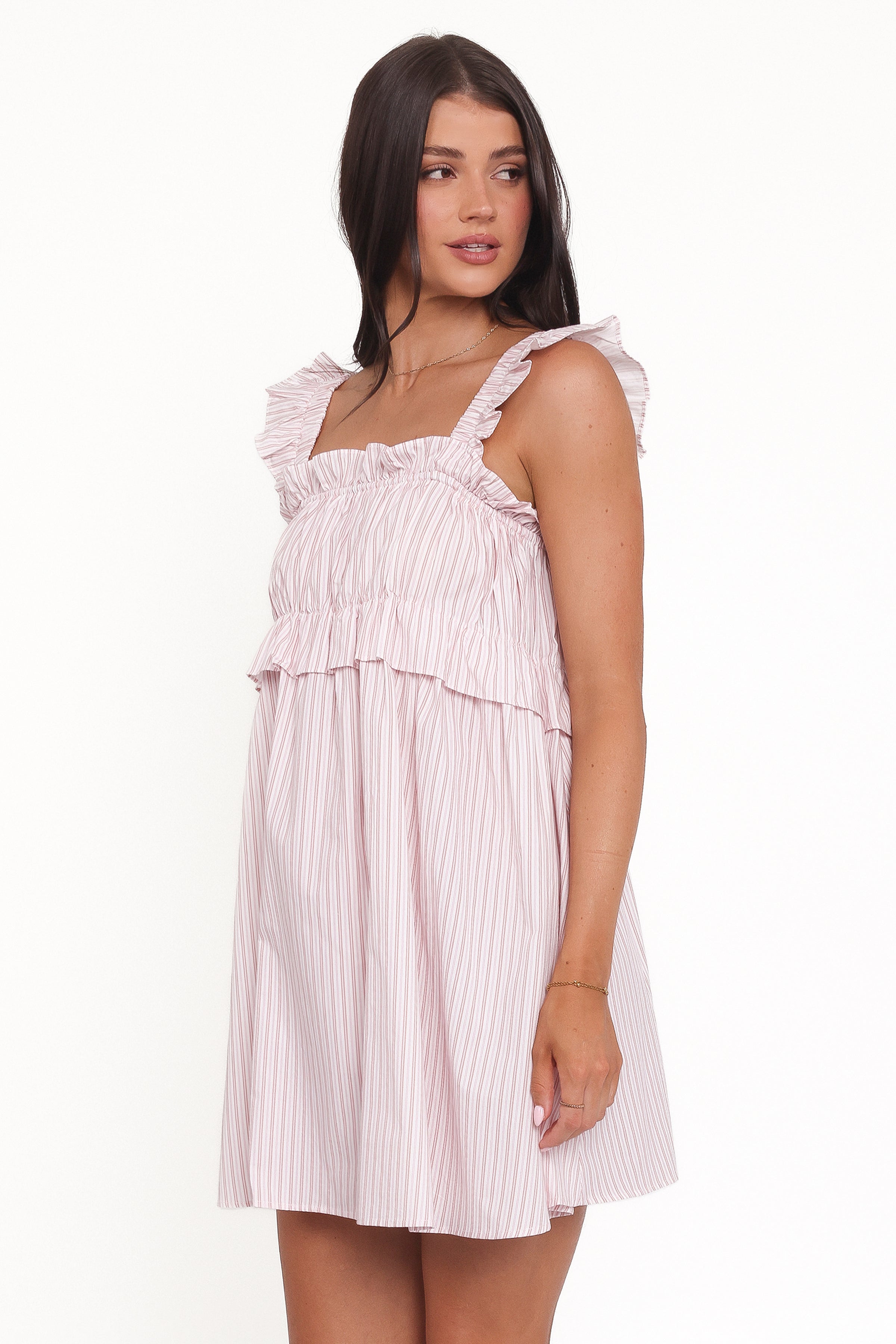 Petal and Pup USA DRESSES Keonia Mini Dress - Pink Stripe