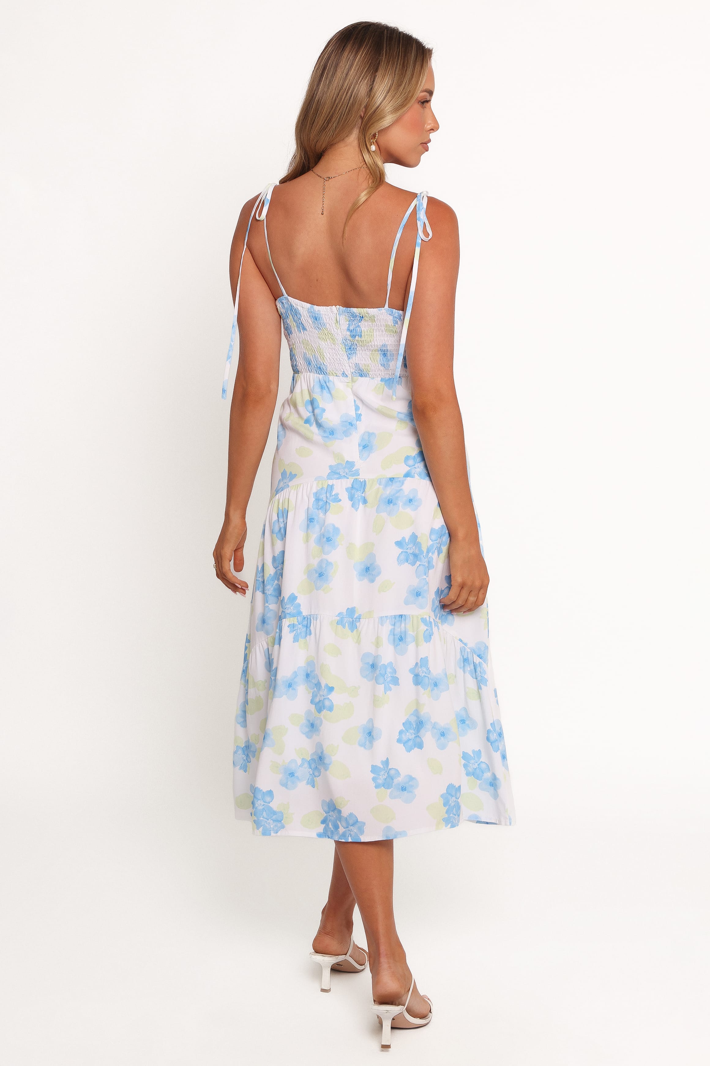 Petal and Pup USA DRESSES Kieran Midi Dress - Blue Floral (Hold for Rack)