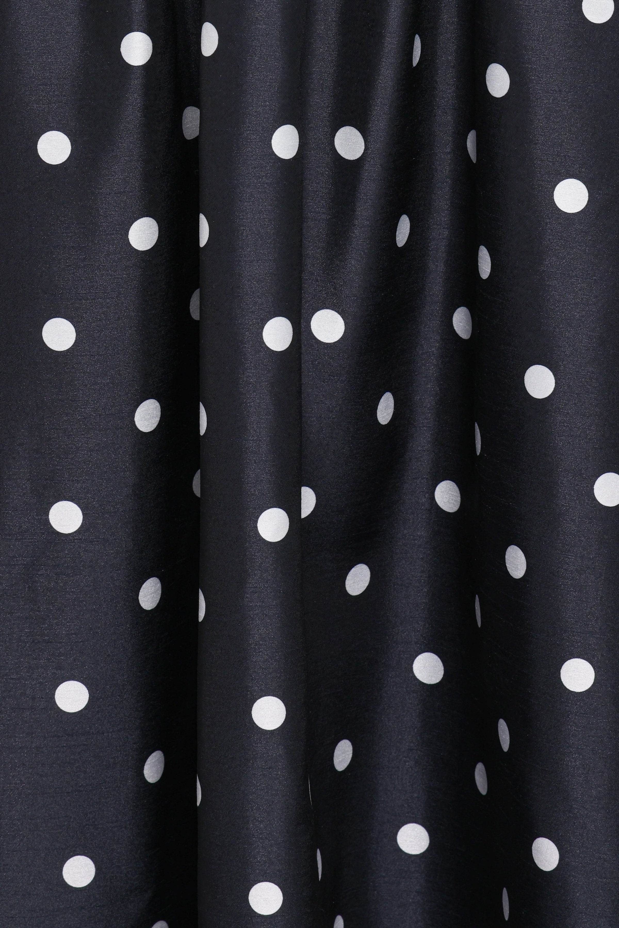 Petal and Pup USA DRESSES Kimbra Strapless Midi Dress - Black Polka Dot