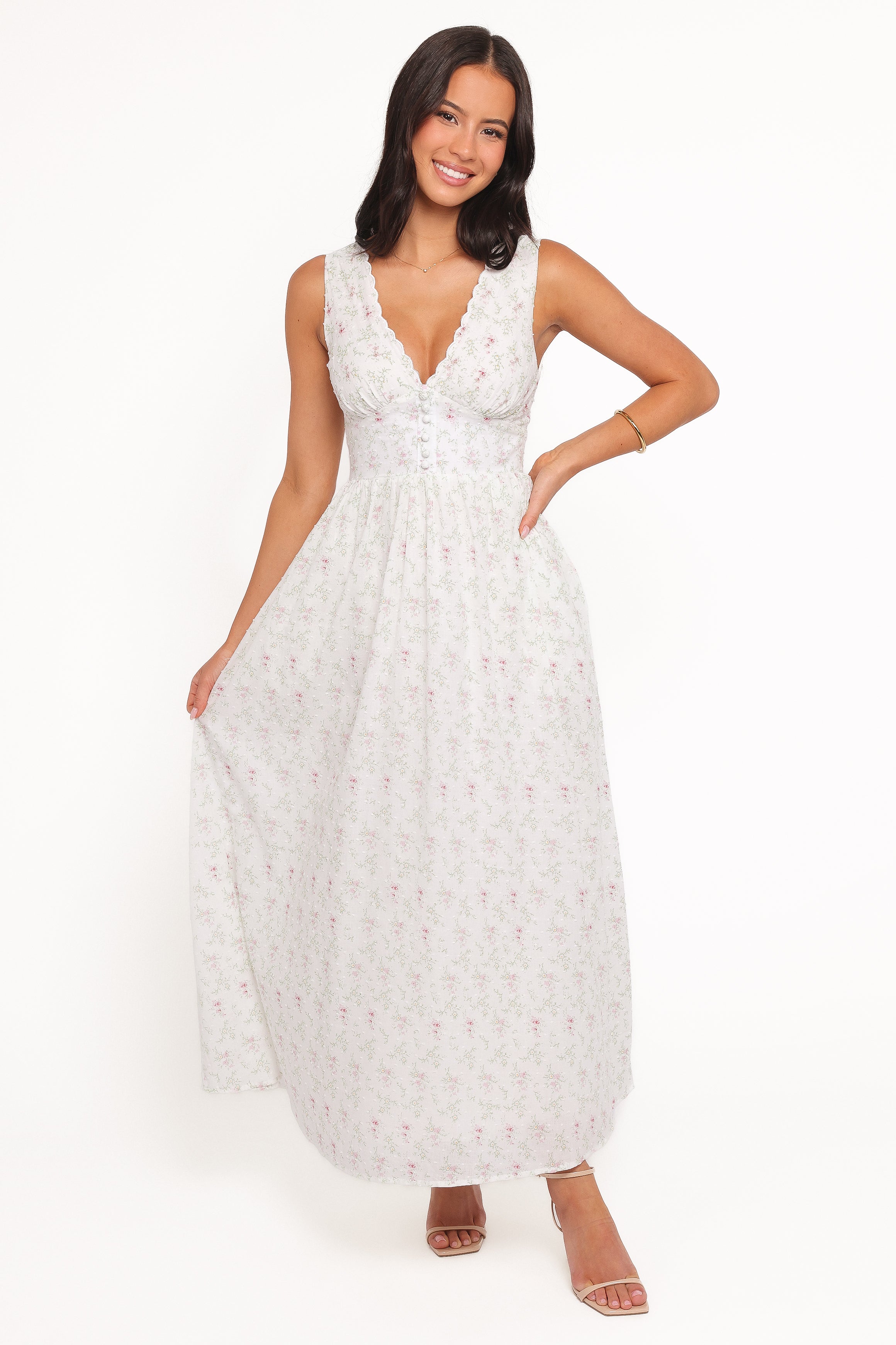 Petal and Pup USA DRESSES Kimlee Midi Dress - Garden Ditsy