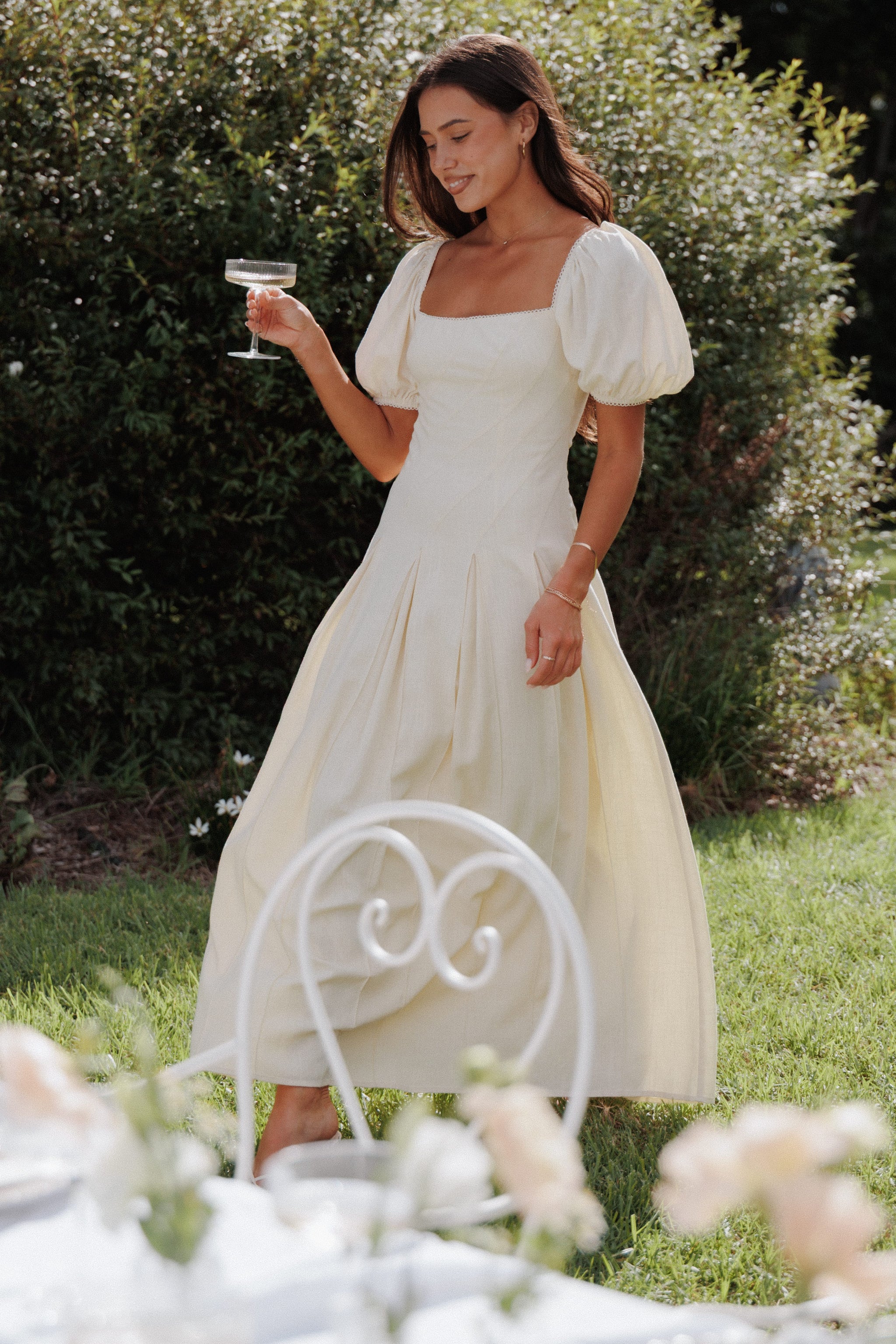 butter yellow dress with sleeves Kinlee Maxi Dress - Butter Yellow