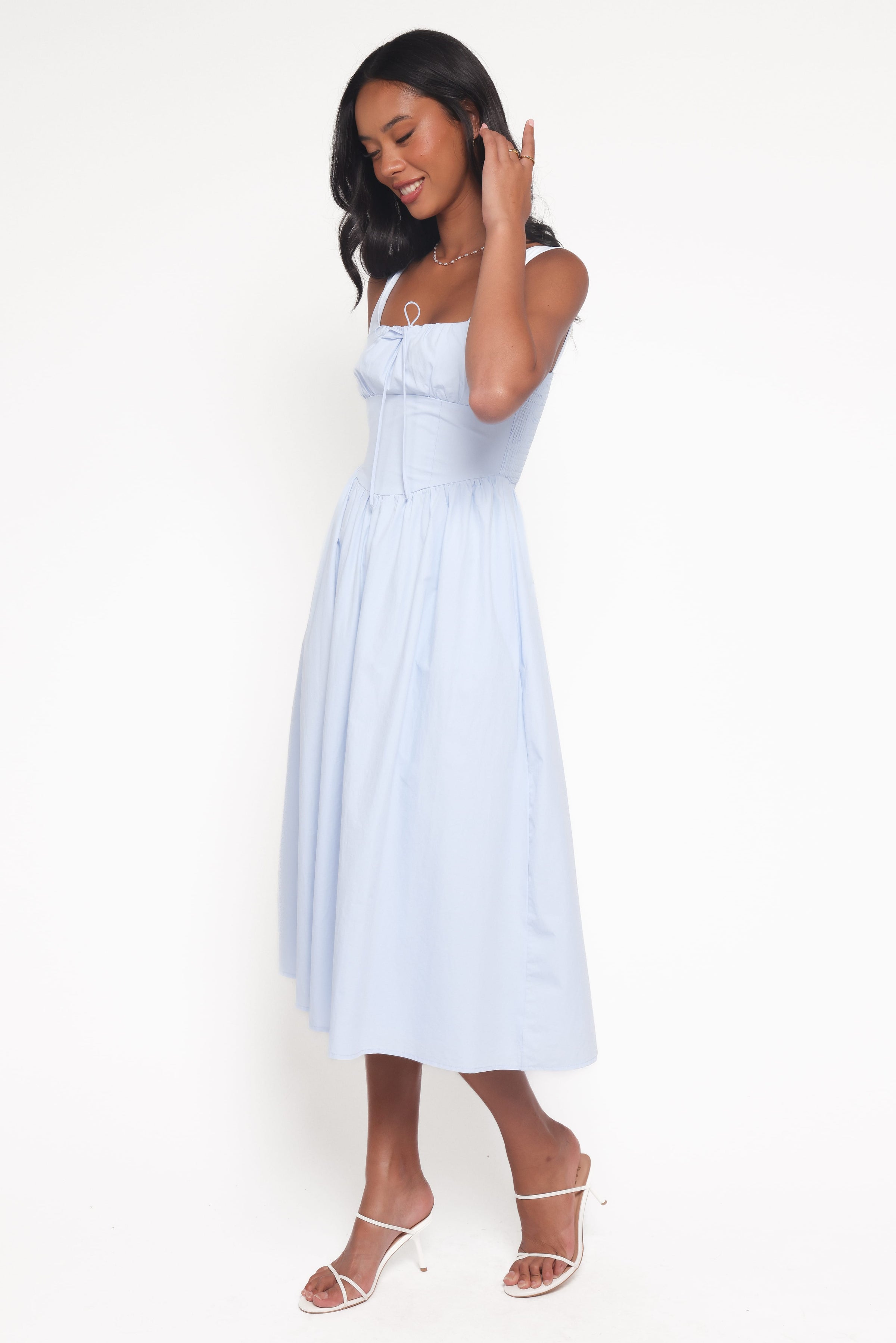 Petal and Pup USA DRESSES Kinslee Midi Dress - Blue