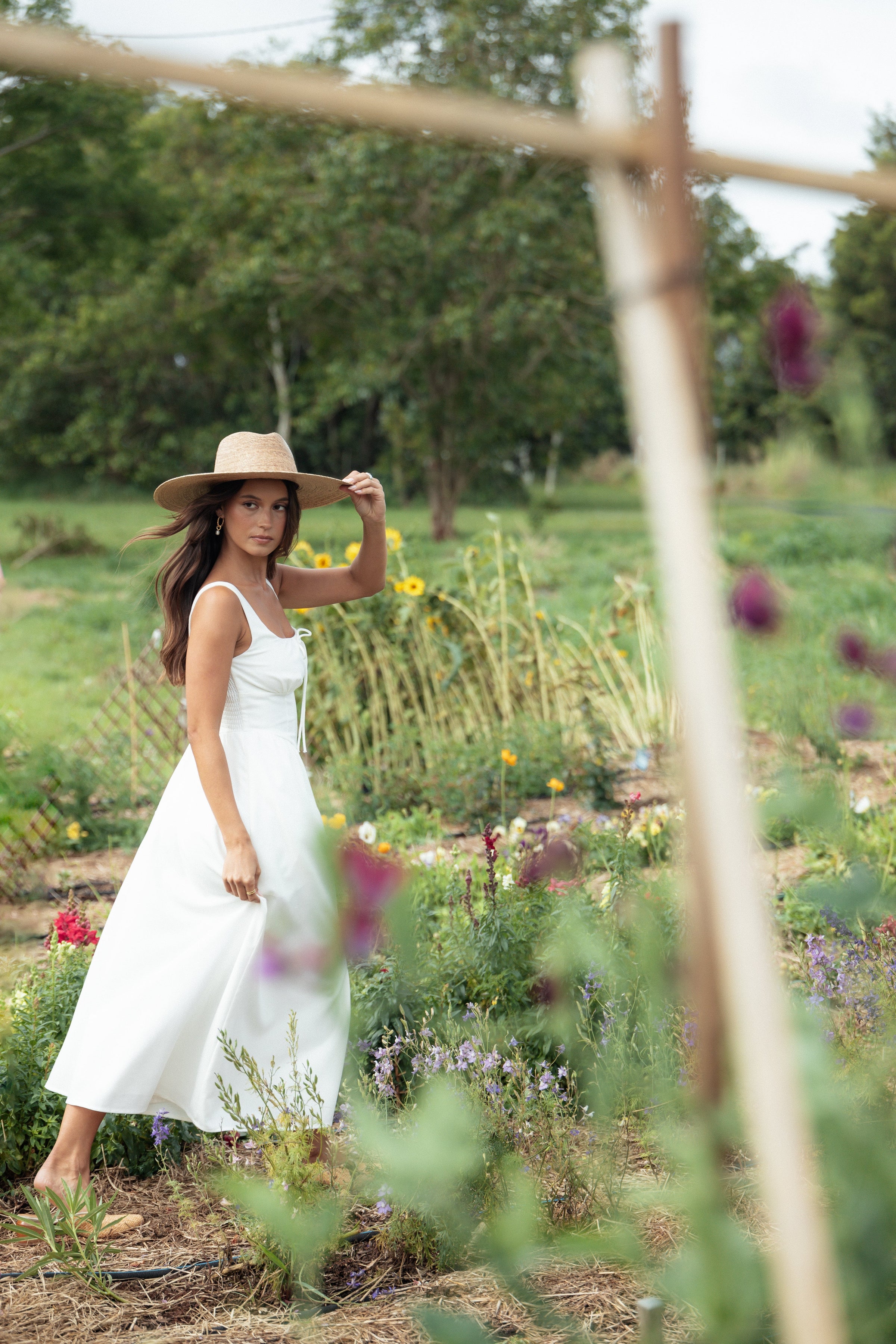 Petal and Pup USA DRESSES Kinslee Midi Dress - White