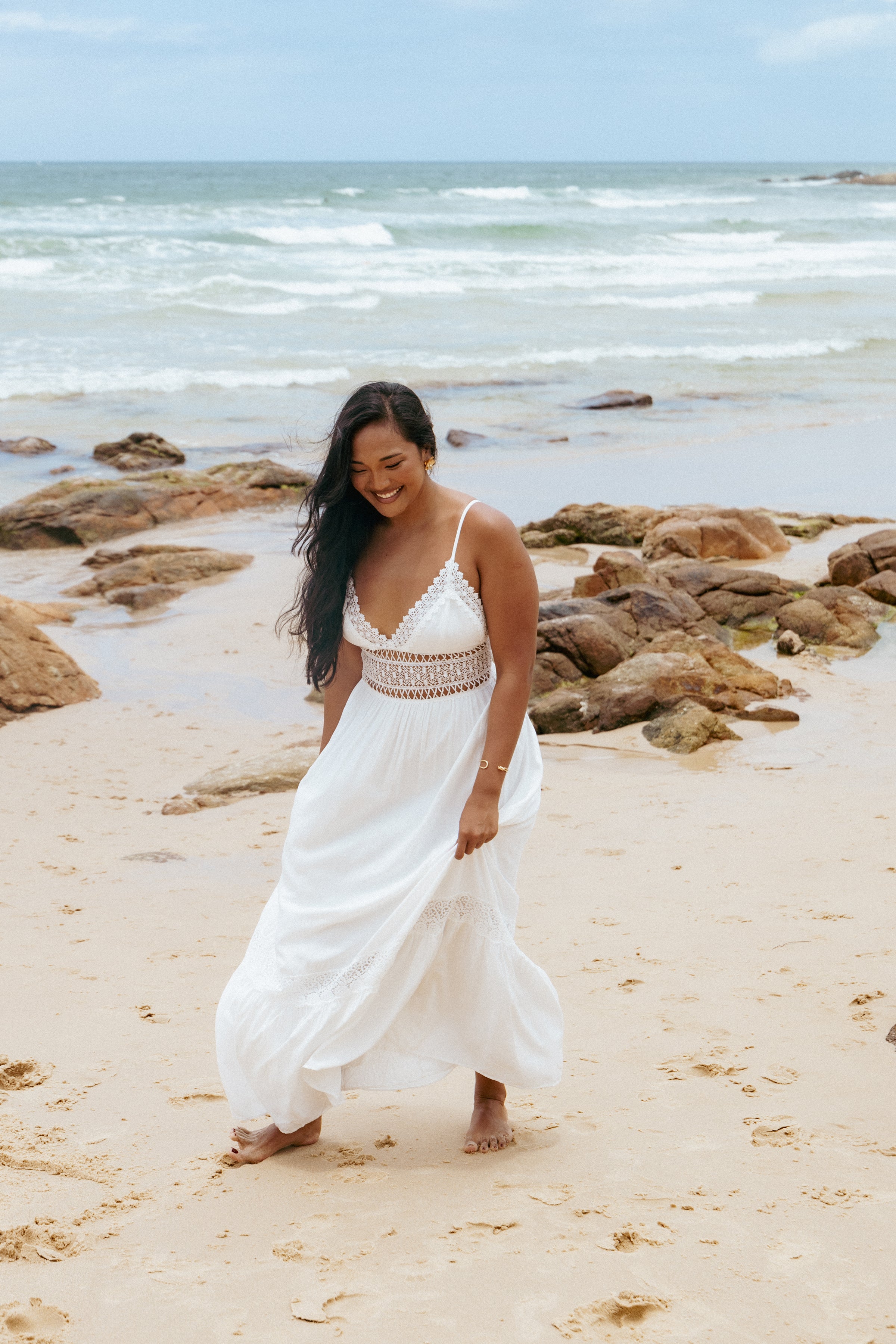 Petal and Pup USA DRESSES Kiran Maxi Dress - White