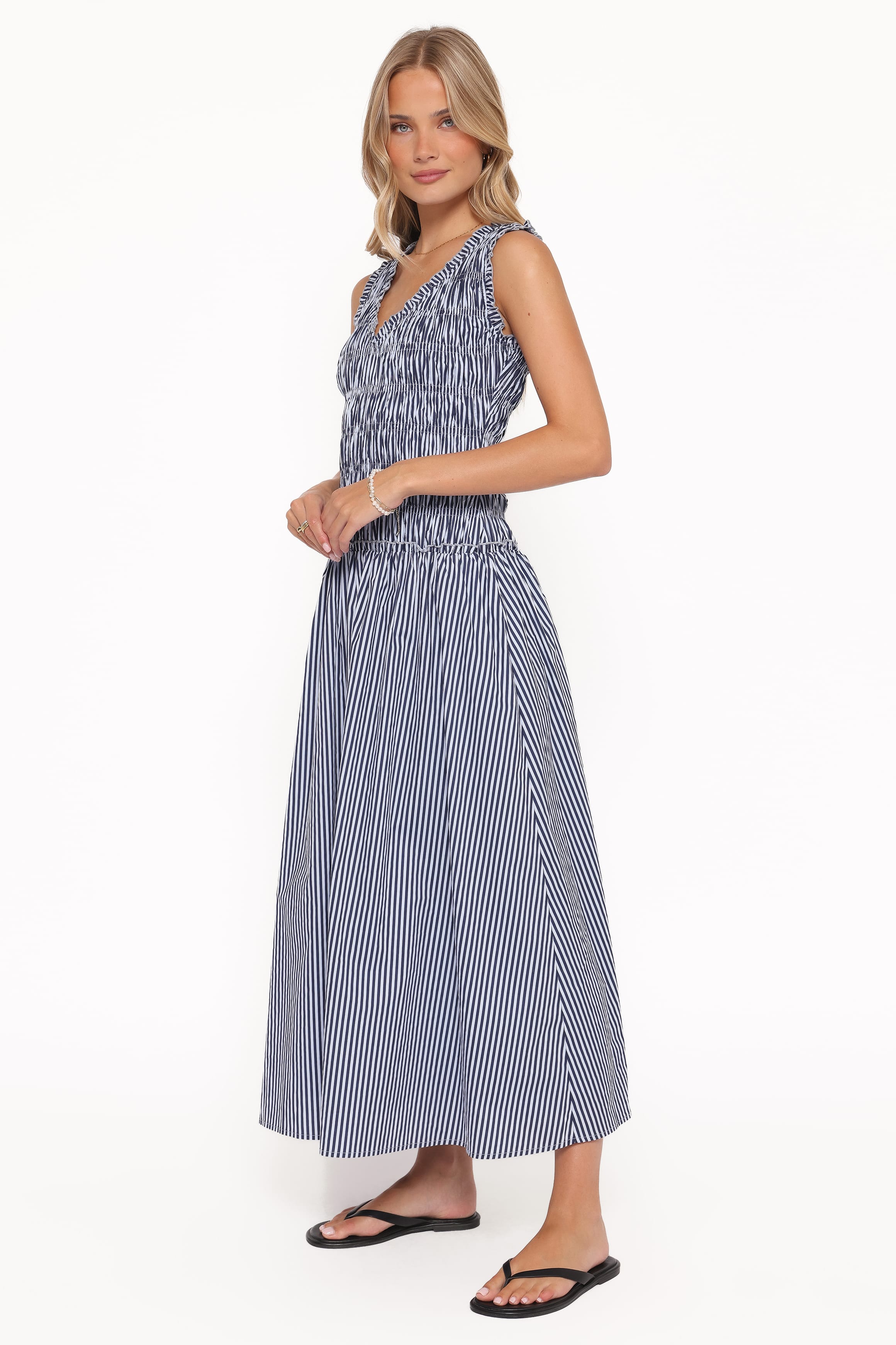 Petal and Pup USA DRESSES Kirrilee Maxi Dress - Blue Stripe