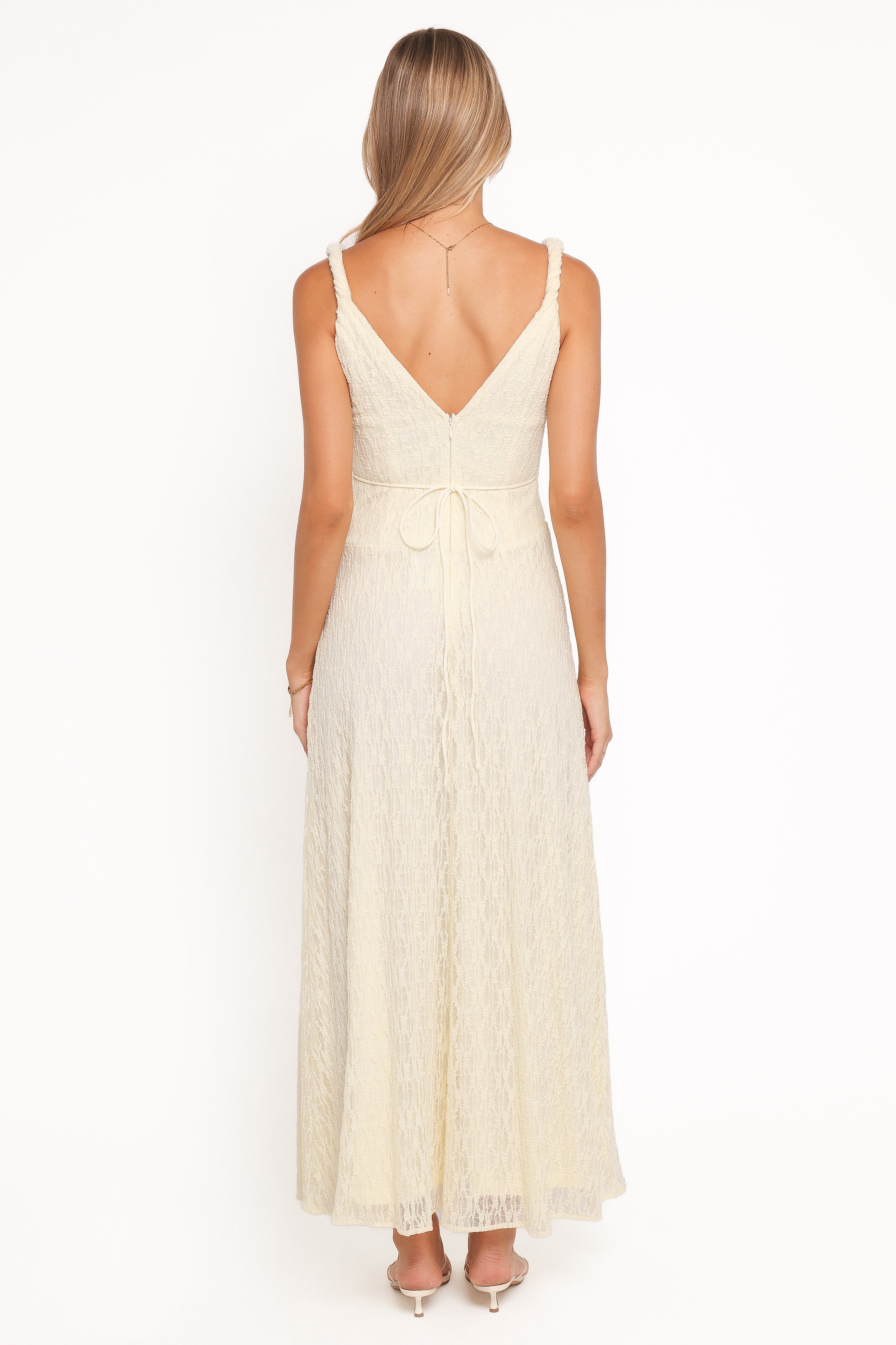 Petal and Pup USA DRESSES Kirsten Lace Maxi Dress - Yellow