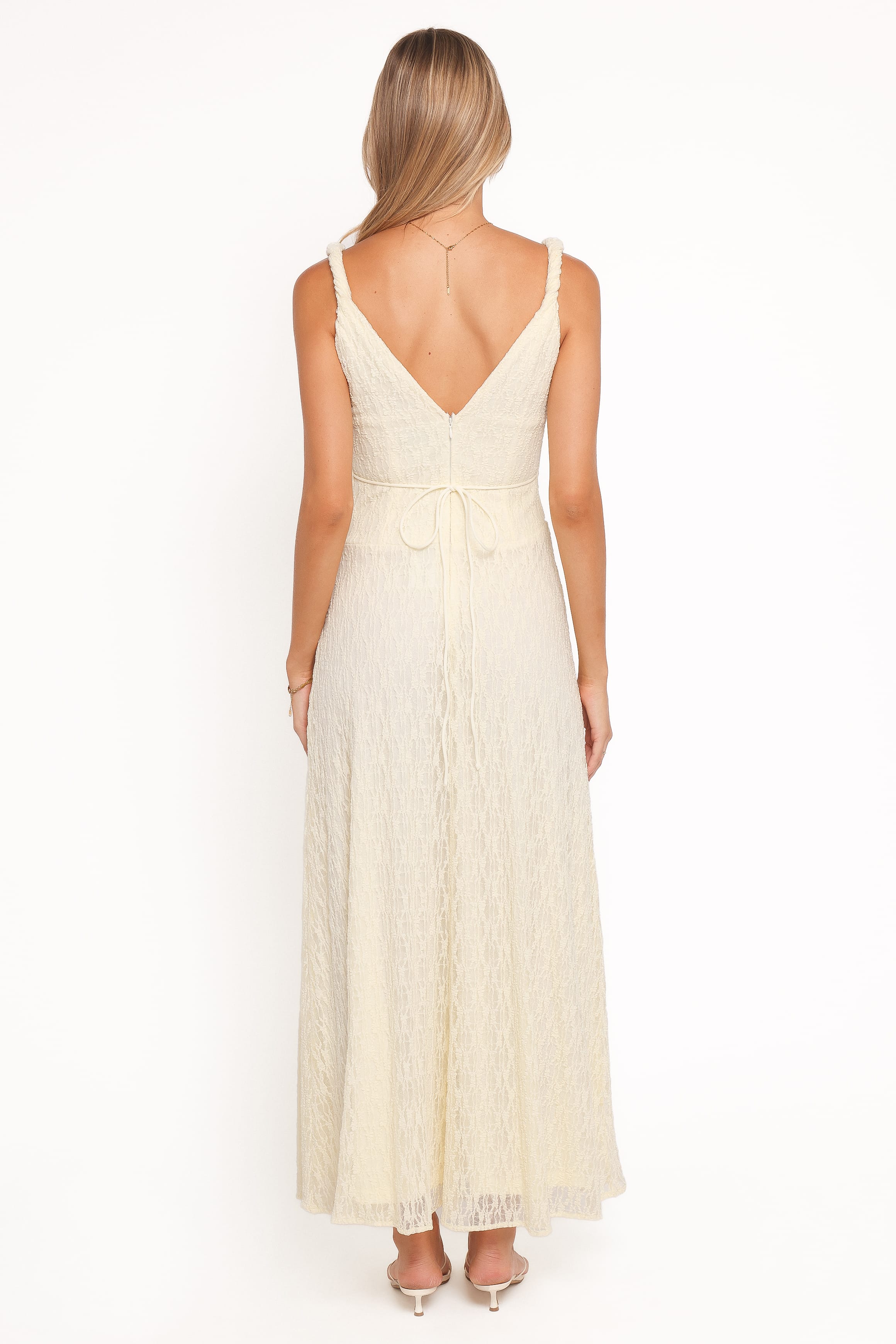 Petal and Pup USA DRESSES Kirsten Lace Maxi Dress - Yellow