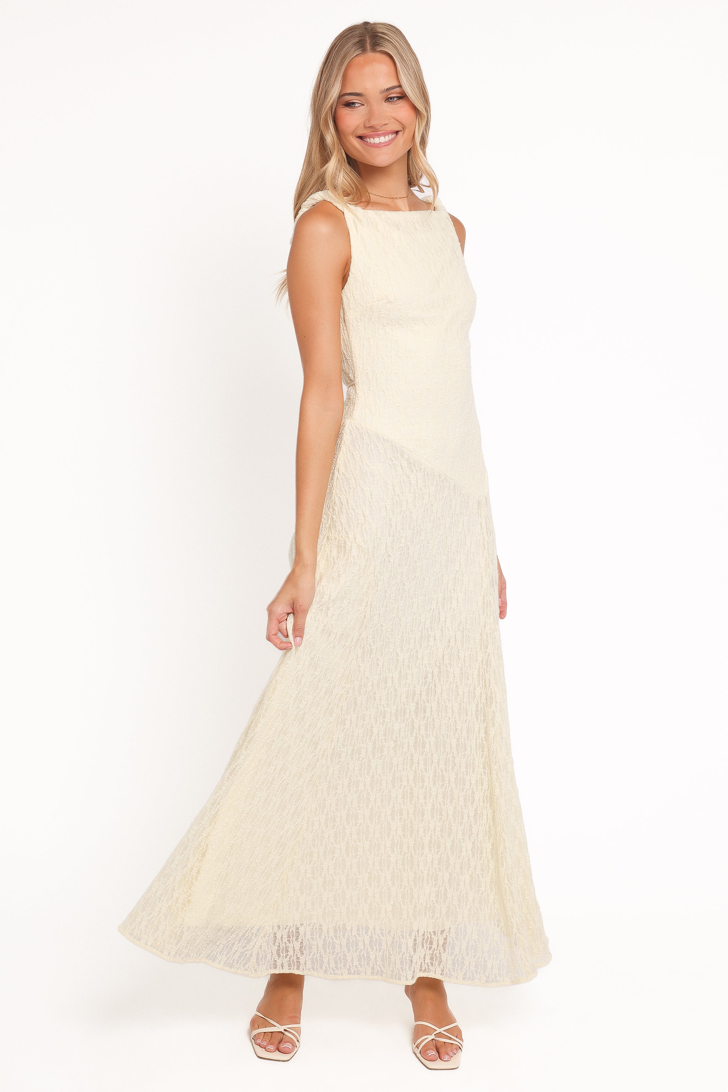 Petal and Pup USA DRESSES Kirsten Lace Maxi Dress - Yellow