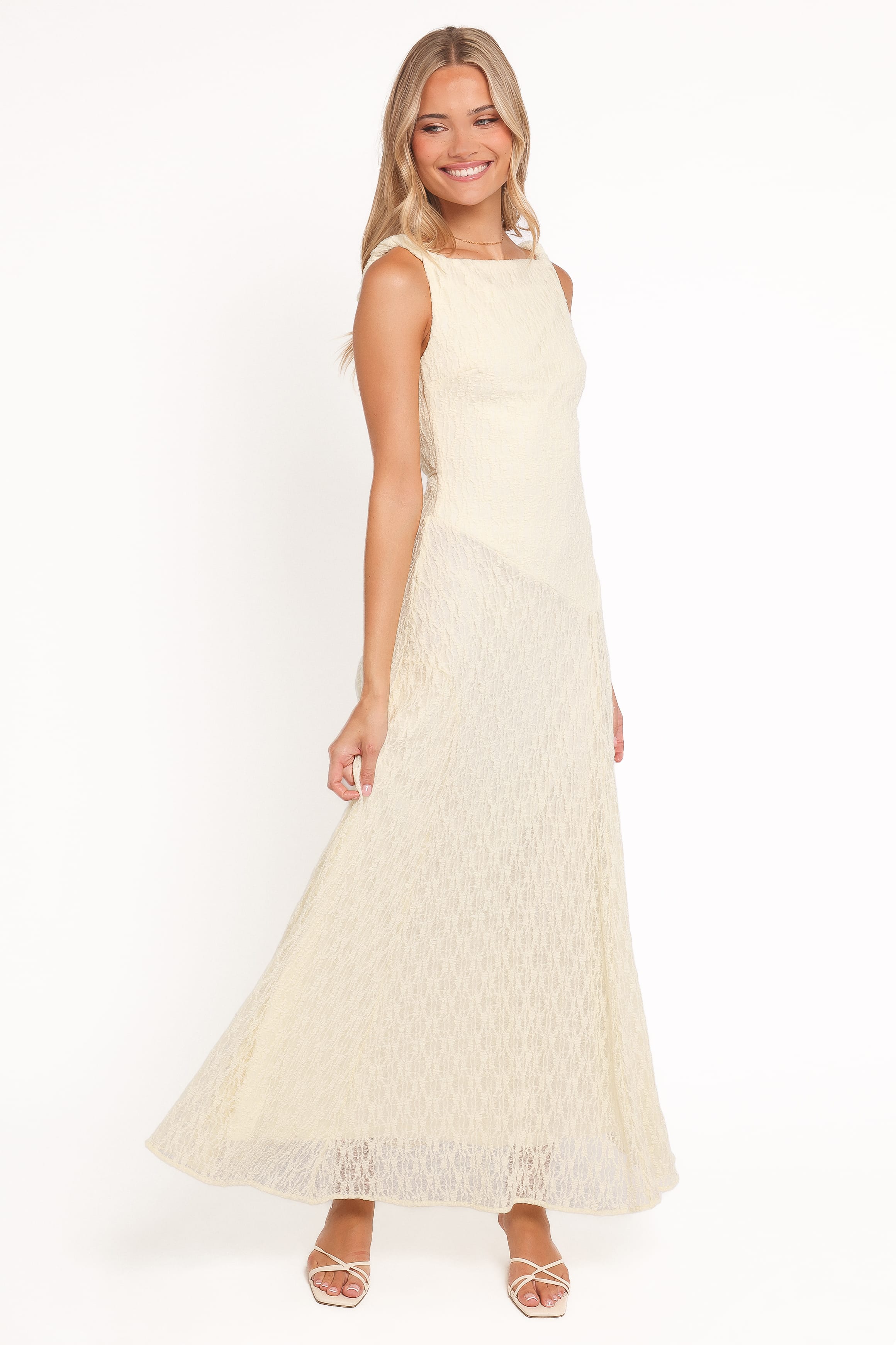 Petal and Pup USA DRESSES Kirsten Lace Maxi Dress - Yellow