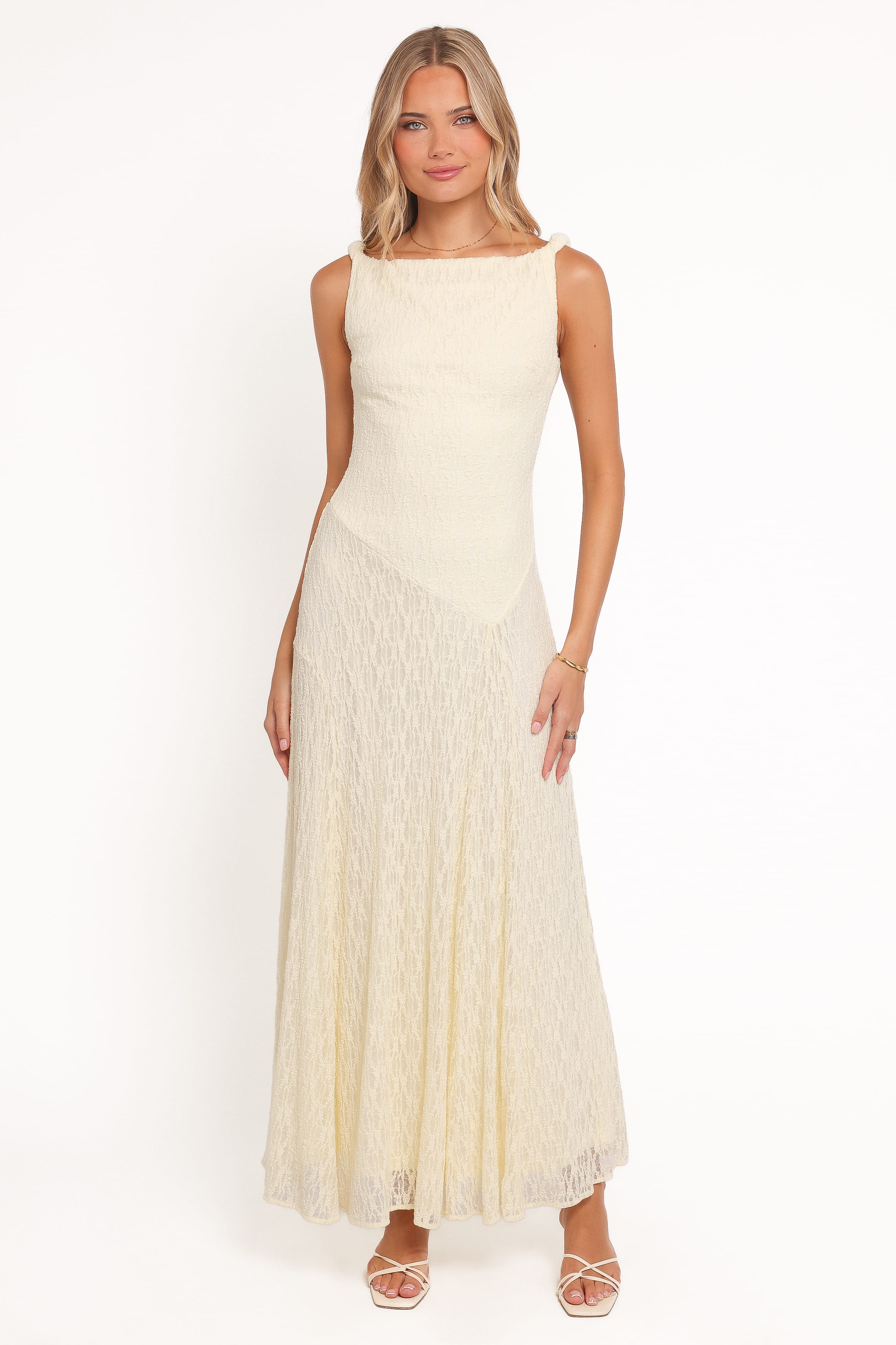 Petal and Pup USA DRESSES Kirsten Lace Maxi Dress - Yellow
