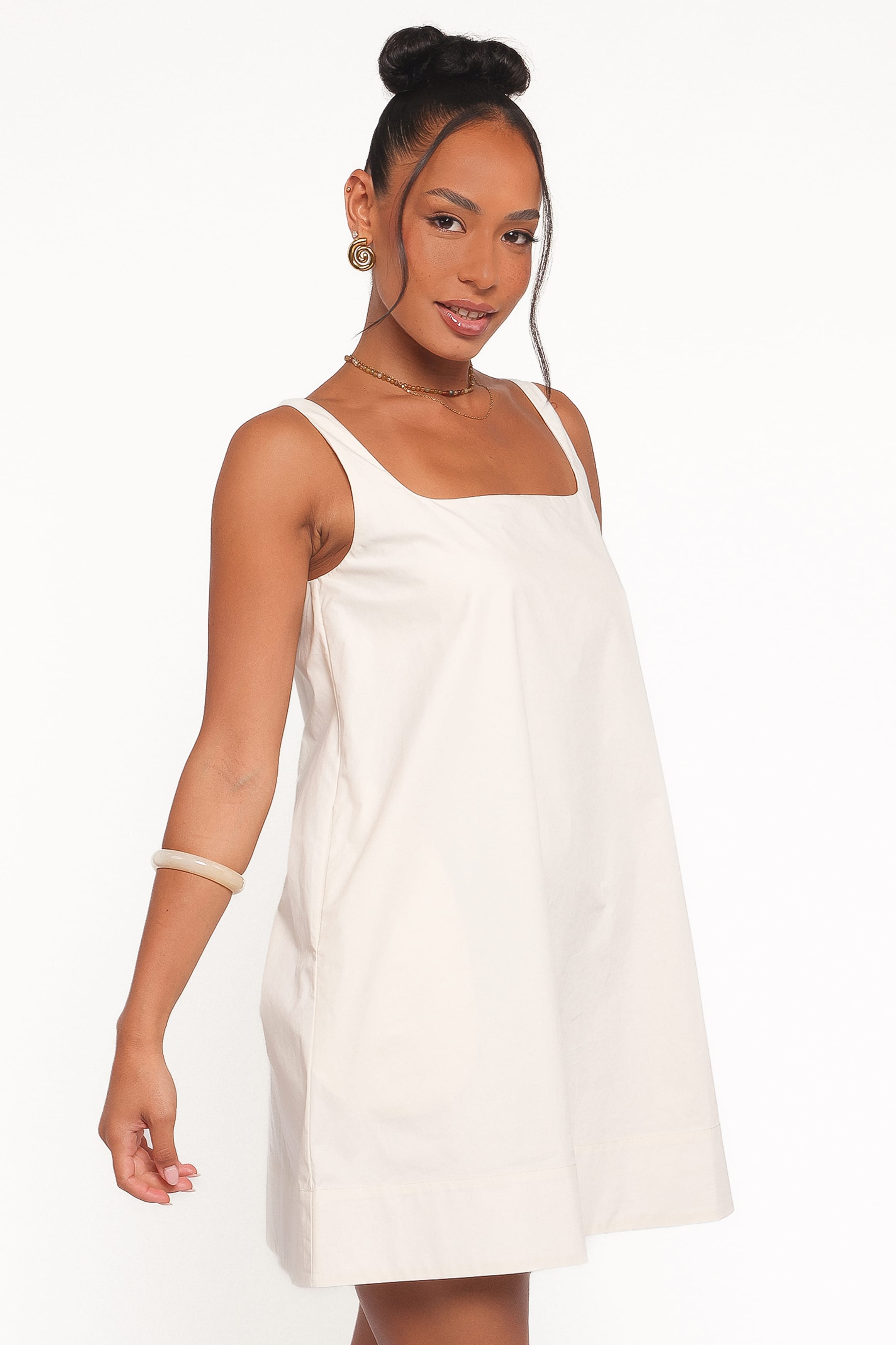 Petal and Pup USA DRESSES Kora Mini Dress - Chalk White