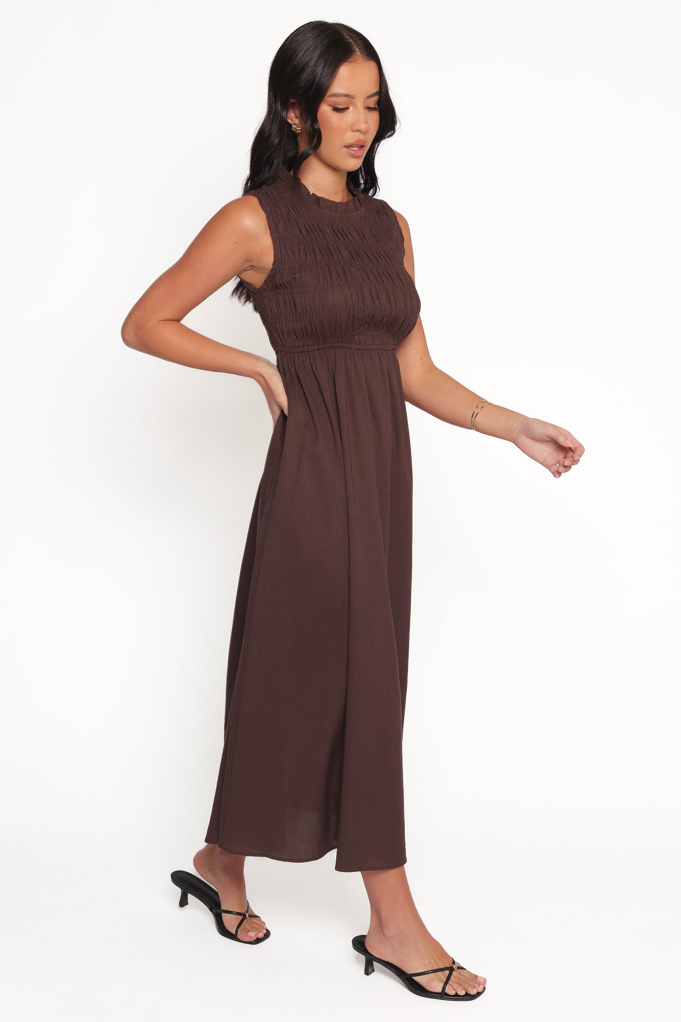 Petal and Pup USA DRESSES Lanna Maxi Dress - Chocolate (Hold for Rack)