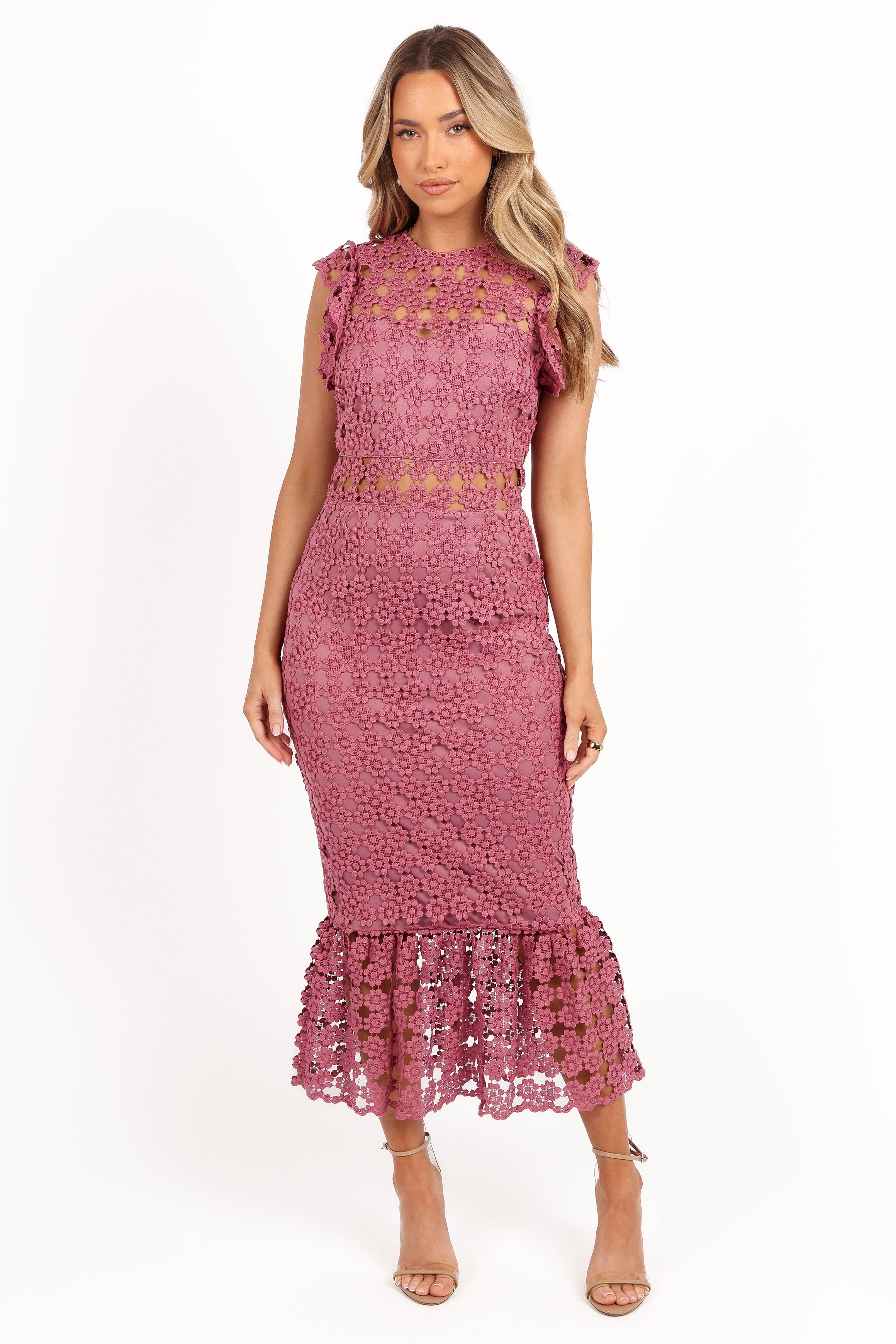 Petal and Pup USA DRESSES Lauren Dress - Dark Rose