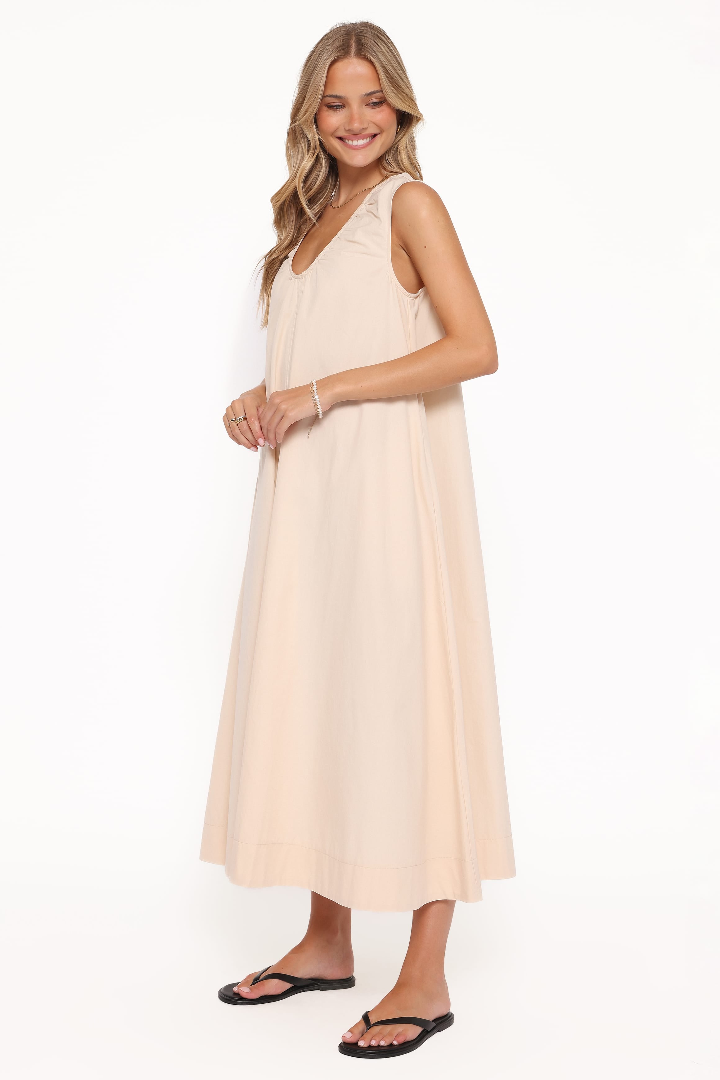 Petal and Pup USA DRESSES Laurita Maxi Dress - Oatmeal