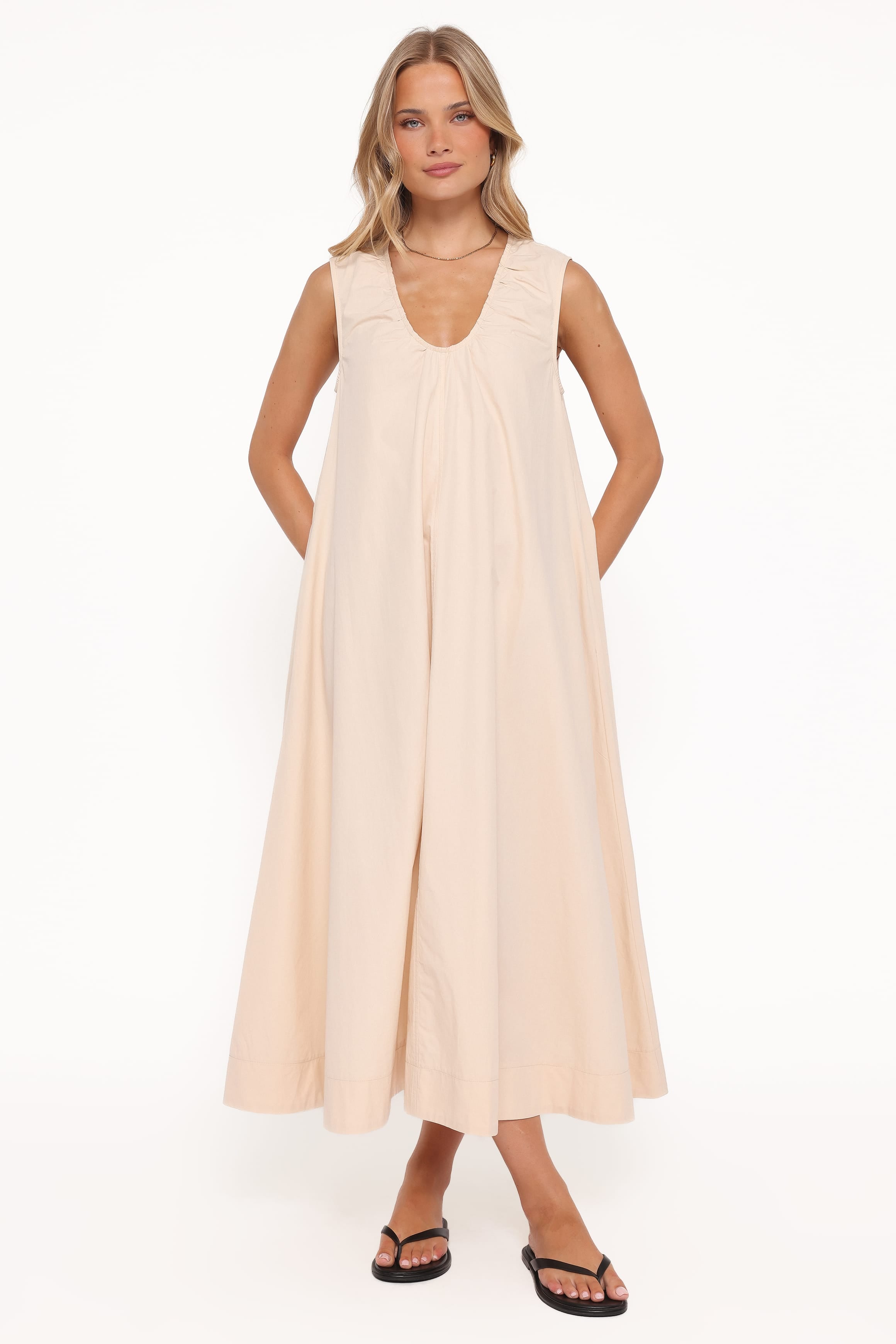 Petal and Pup USA DRESSES Laurita Maxi Dress - Oatmeal