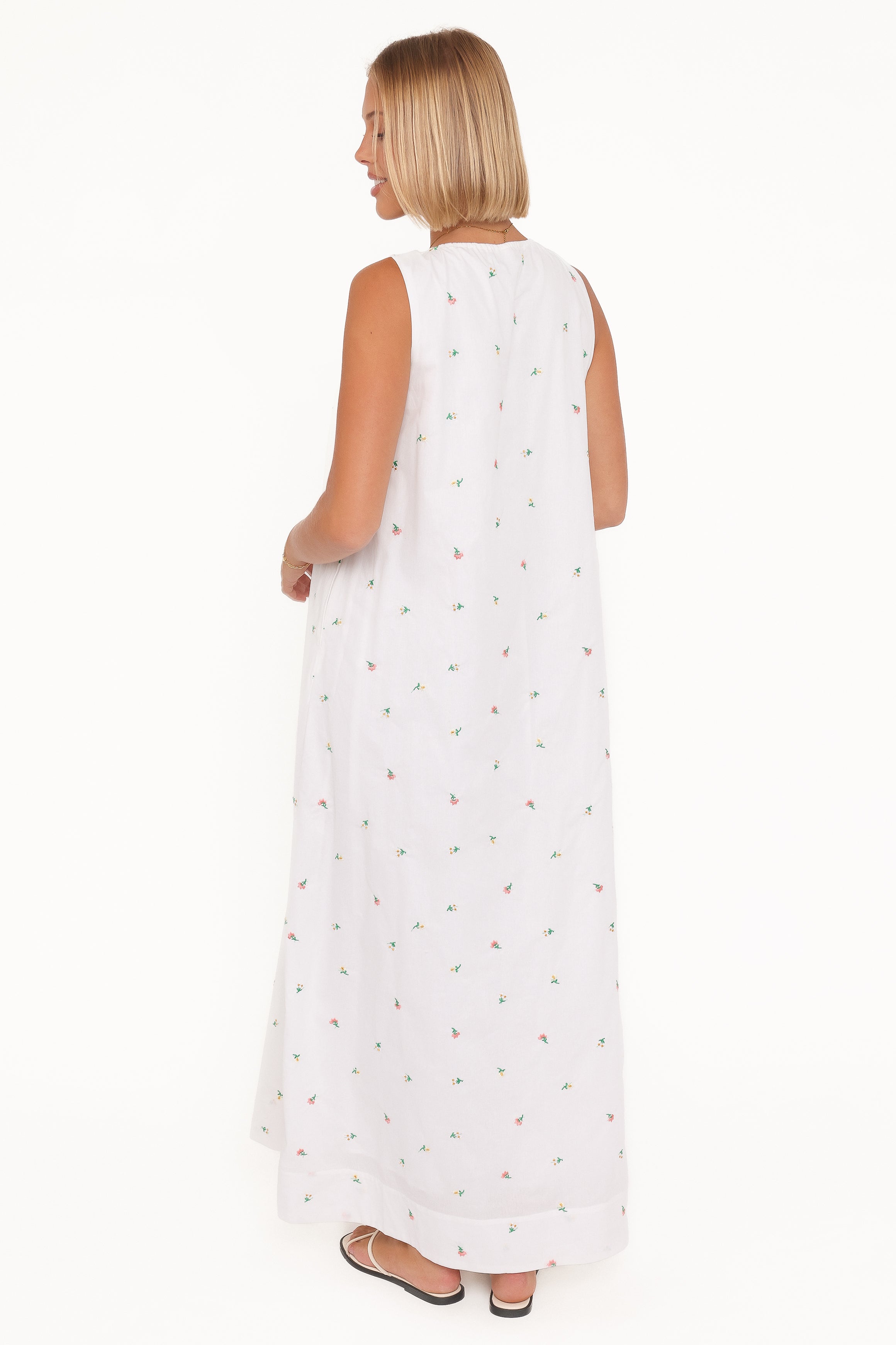 Petal and Pup USA DRESSES Laurita Maxi Dress - White Floral