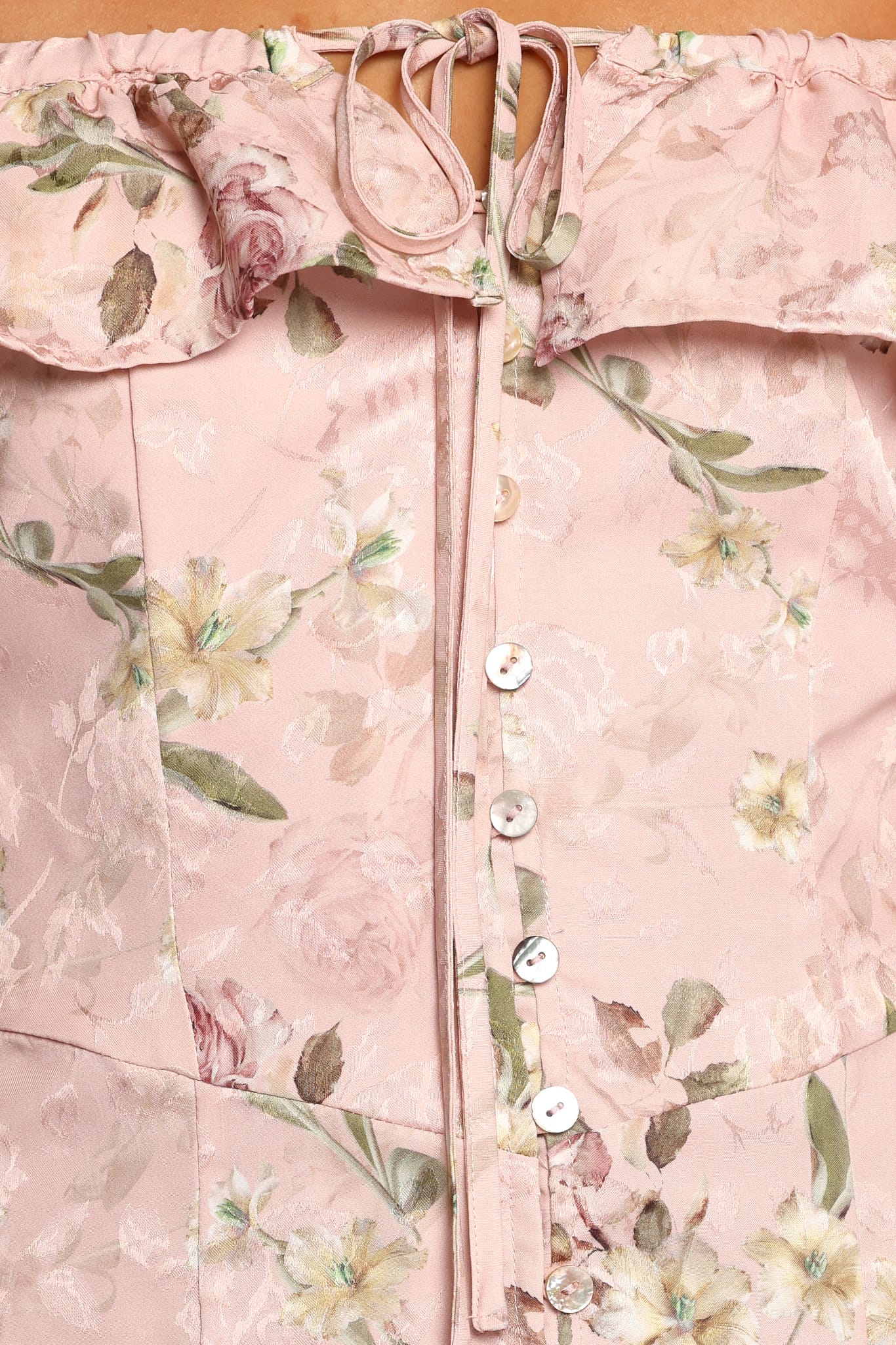 Petal and Pup USA DRESSES Lauryn Off The Shoulder Midi Dress - Blush Rose