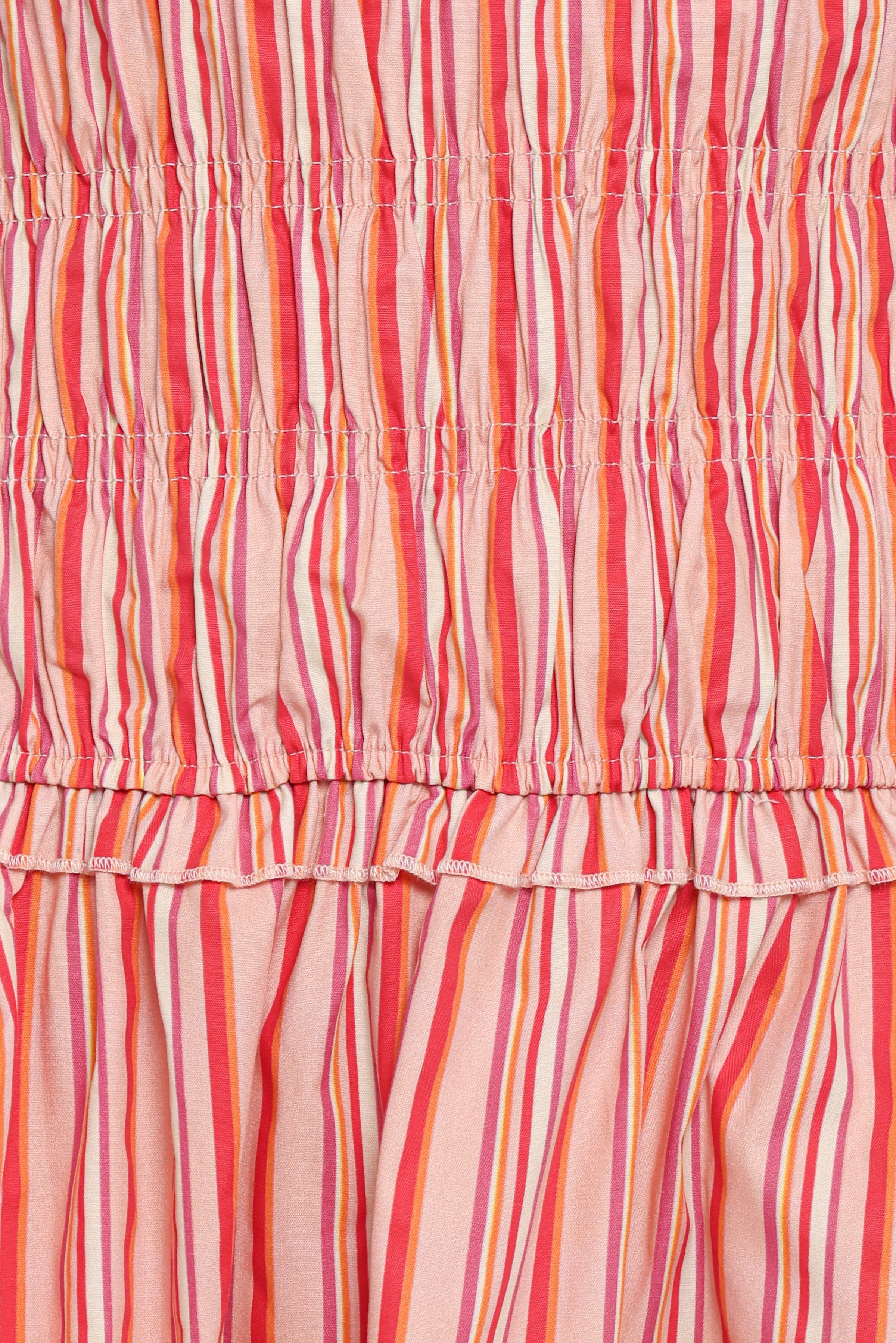 Petal and Pup USA DRESSES Leabrook Mini Dress - Peach Stripe