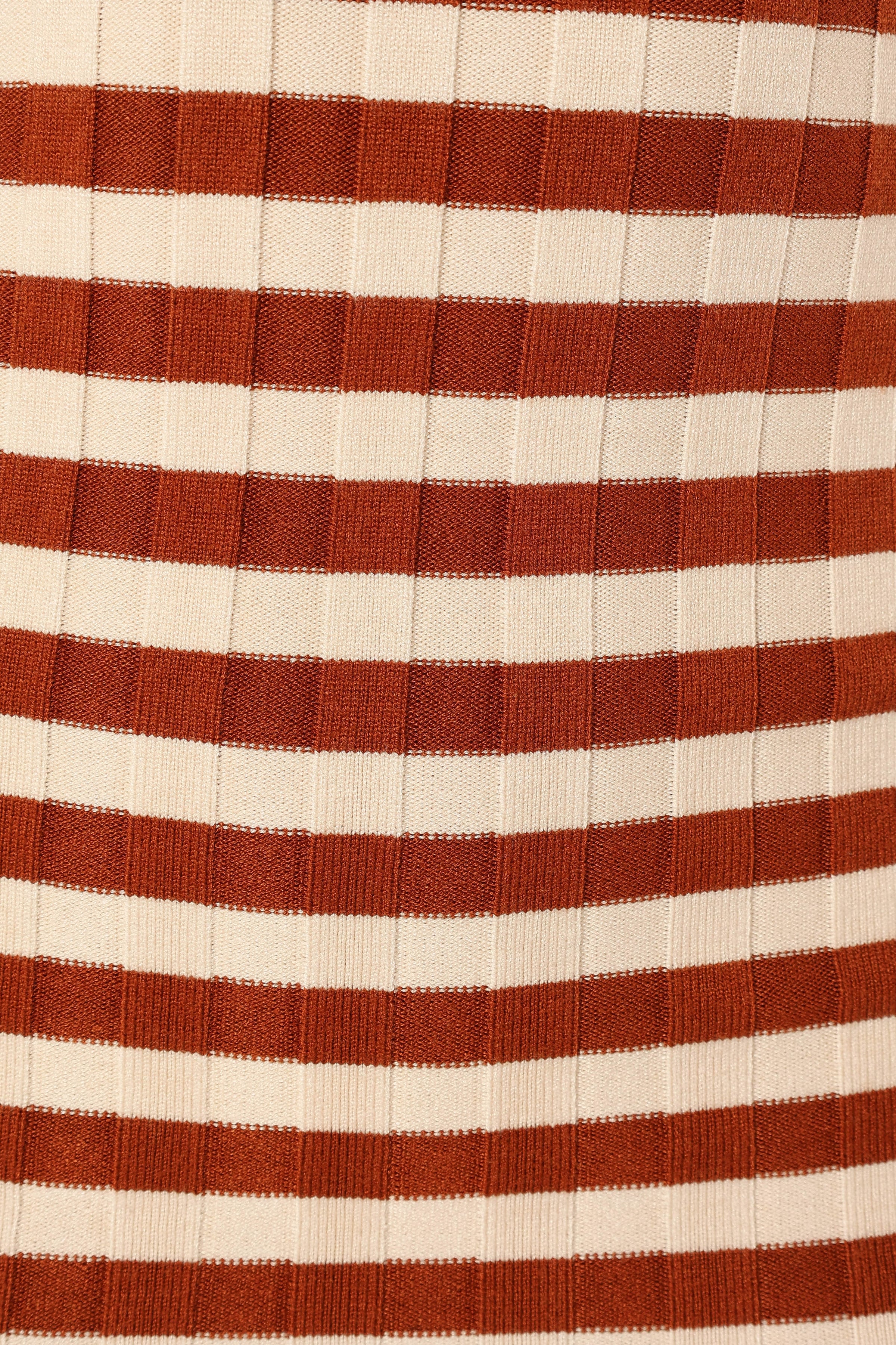 Petal and Pup USA DRESSES Ledger Midi Dress - Tan Stripe