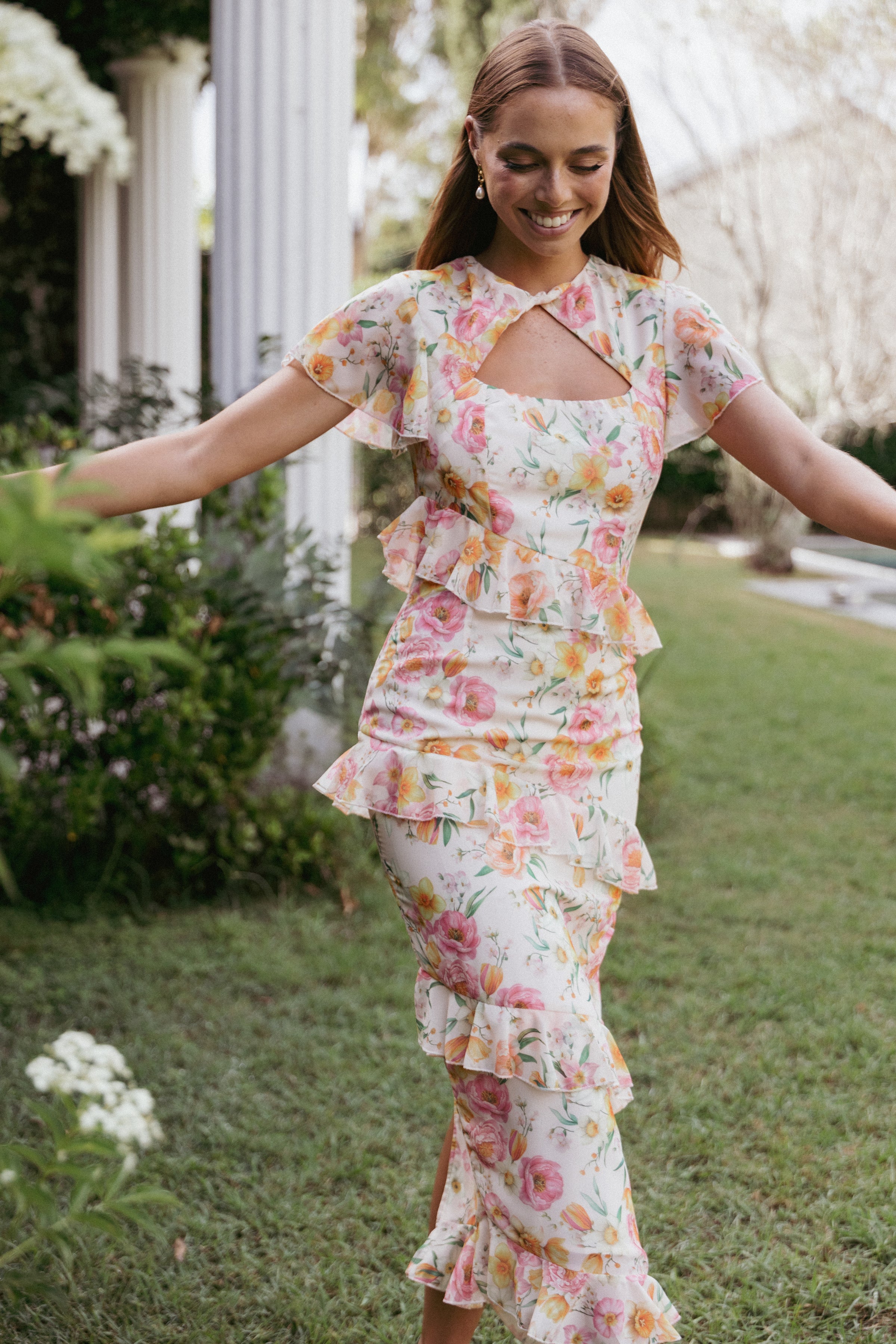 Petal and Pup USA DRESSES Leila Maxi Dress - Peony