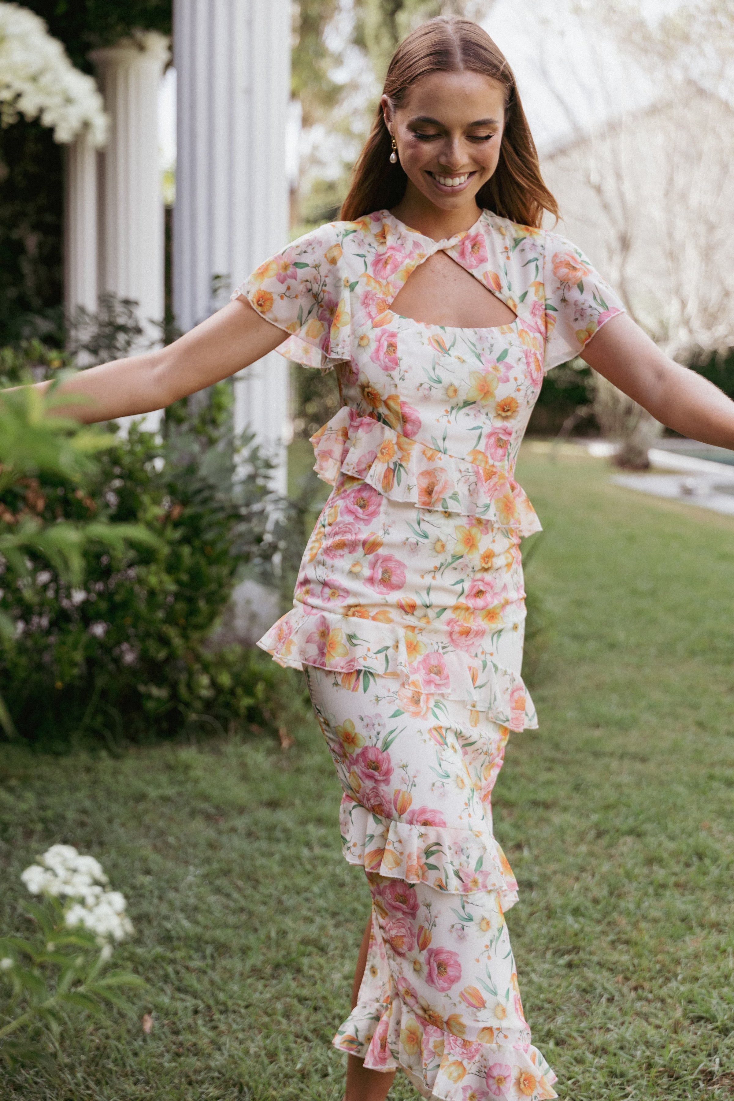Petal and Pup USA DRESSES Leila Maxi Dress - Peony