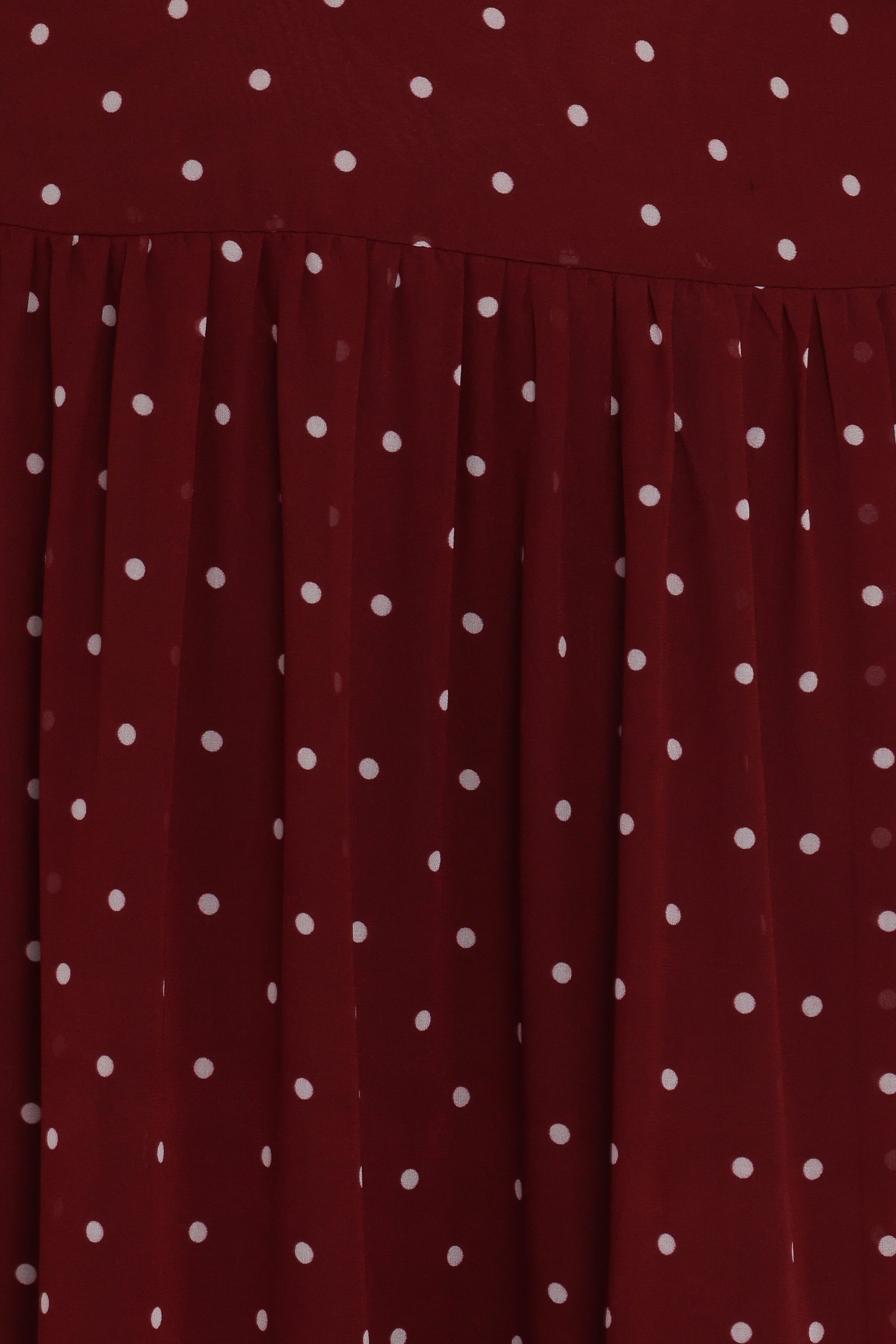 Petal and Pup USA DRESSES Leona Halterneck Maxi Dress - Red Polka Dot