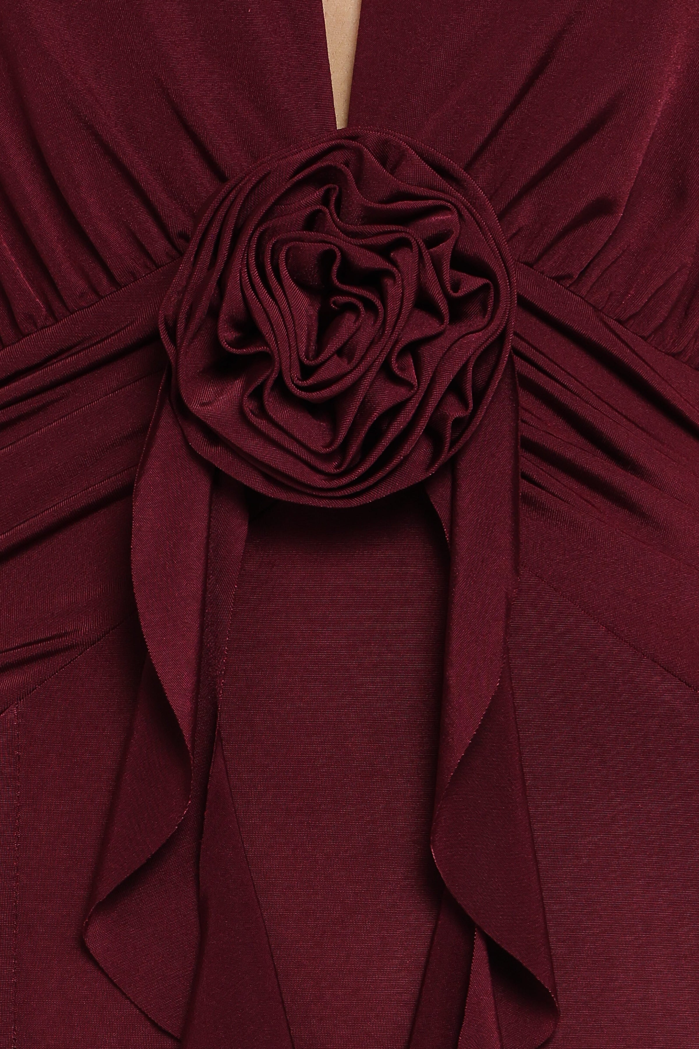 Petal and Pup USA DRESSES Leowna Halterneck Maxi Dress - Burgundy