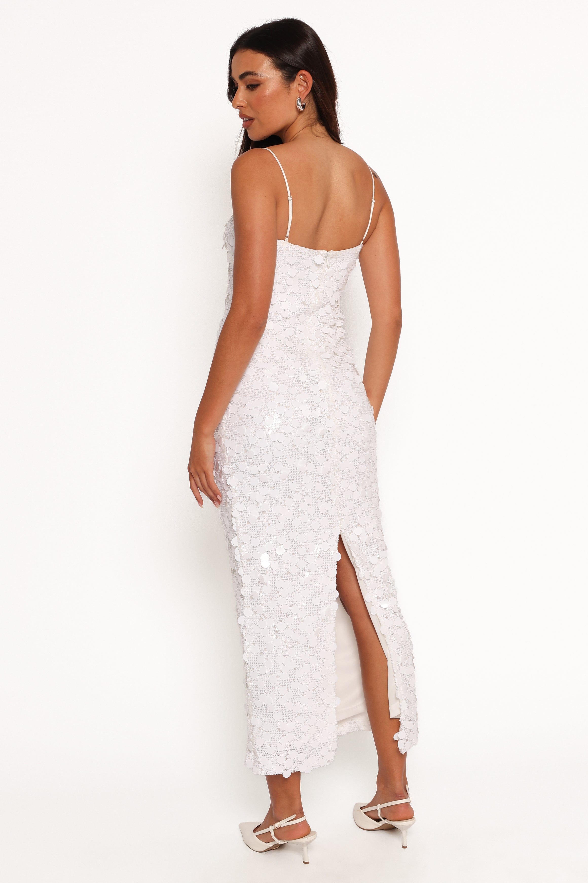 Petal and Pup USA DRESSES Letta Midi Dress - White